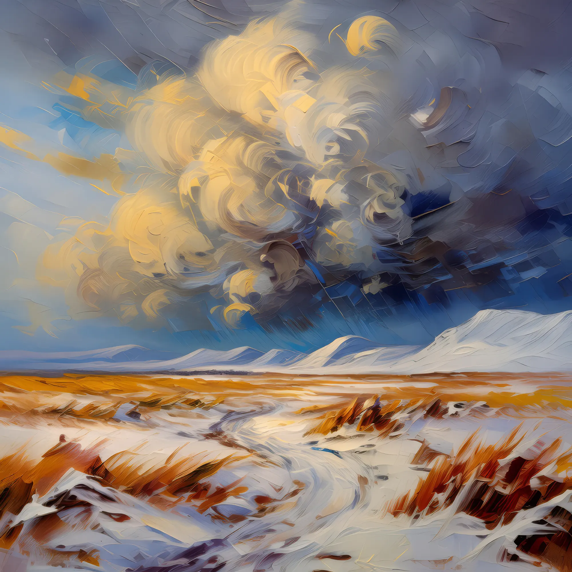 Painting: Boreal Desert Winter Storm