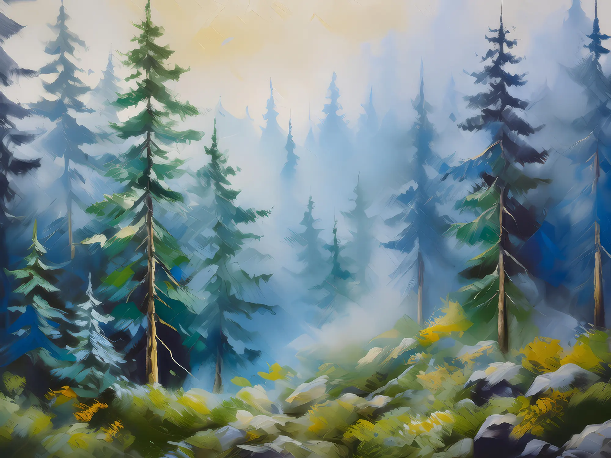 Painting: Boreal Forest Fog