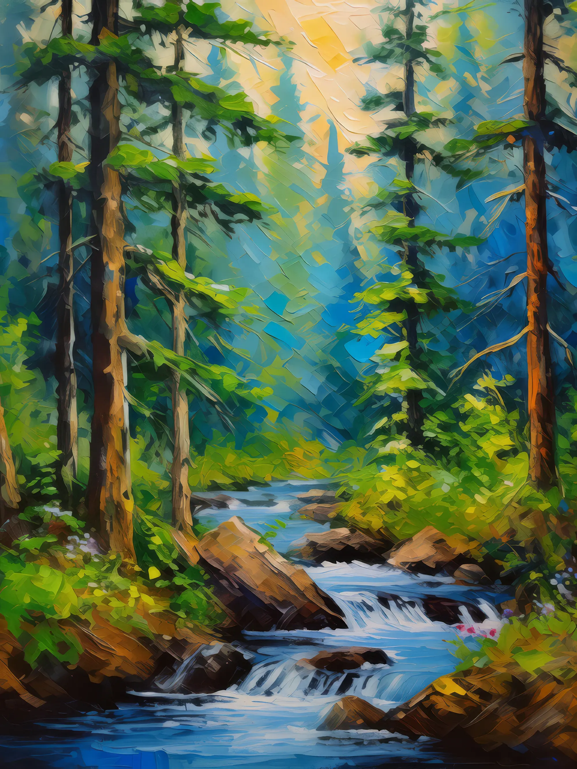 Painting: Boreal Forest Stream