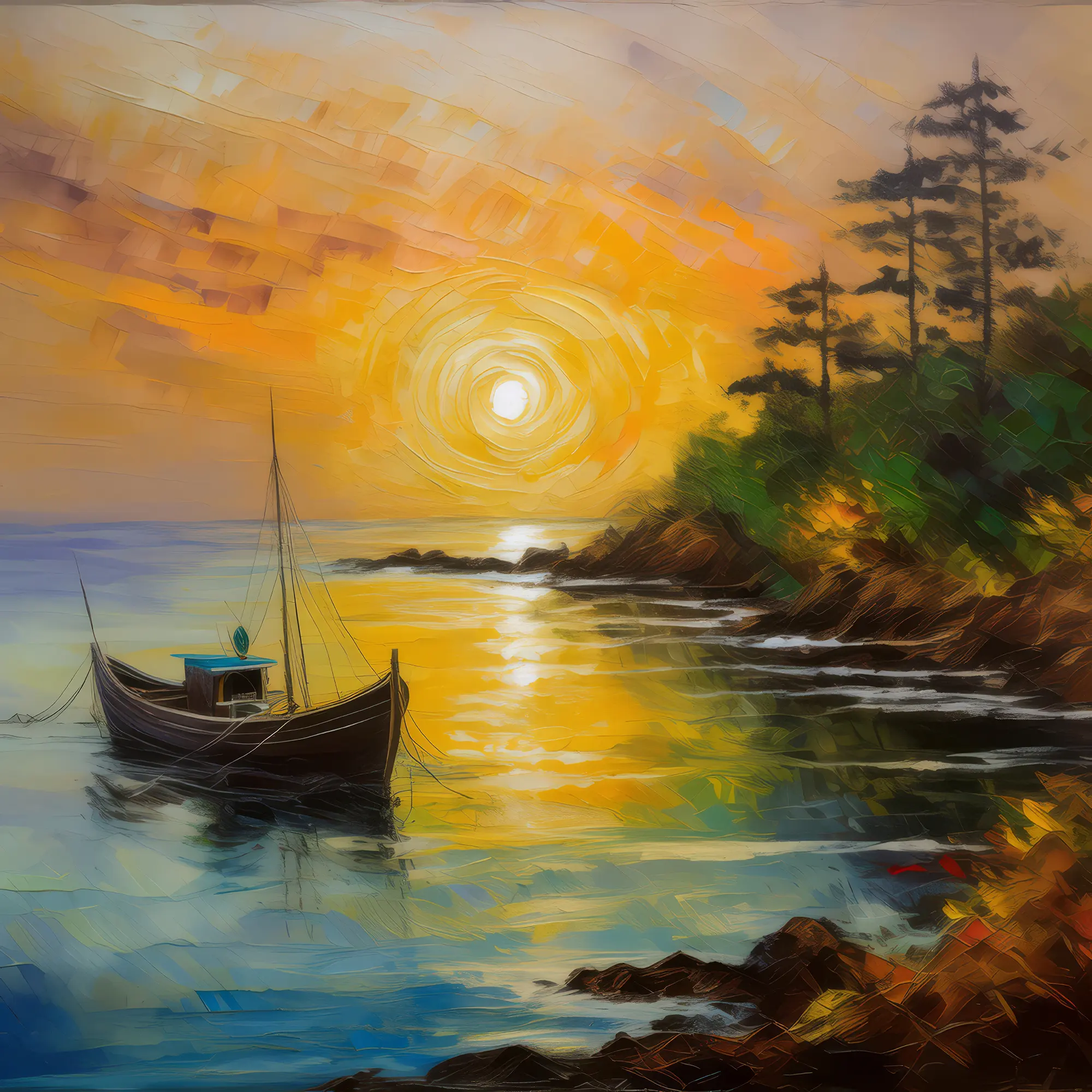 Painting: Calm Sea Morning