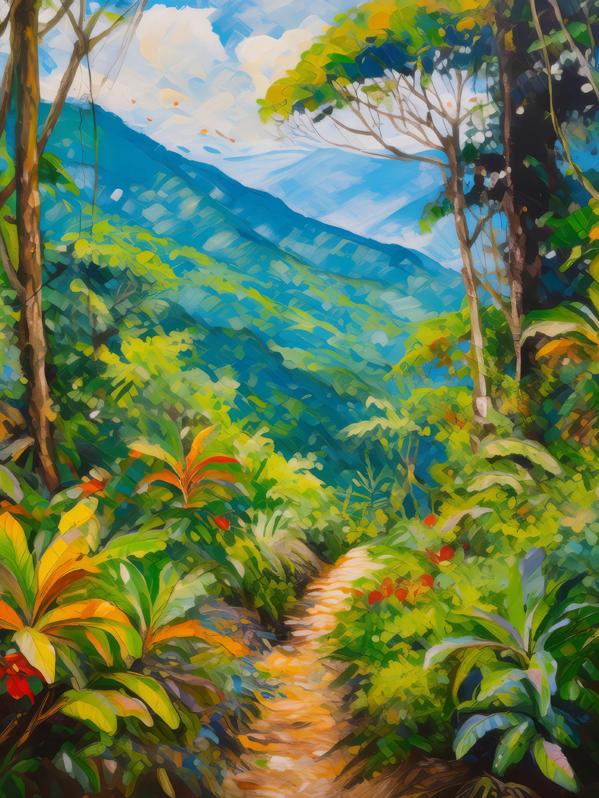 Painting: Canopy Over Mountain Trail