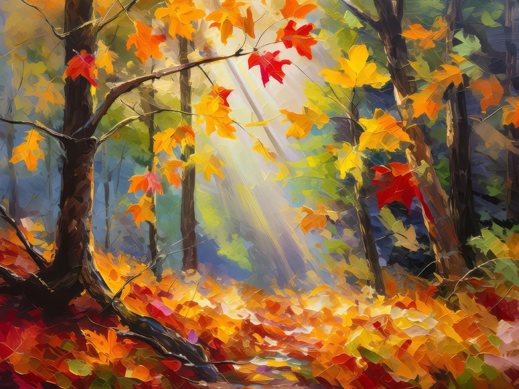 Painting: Canopy of Autumn Leaves