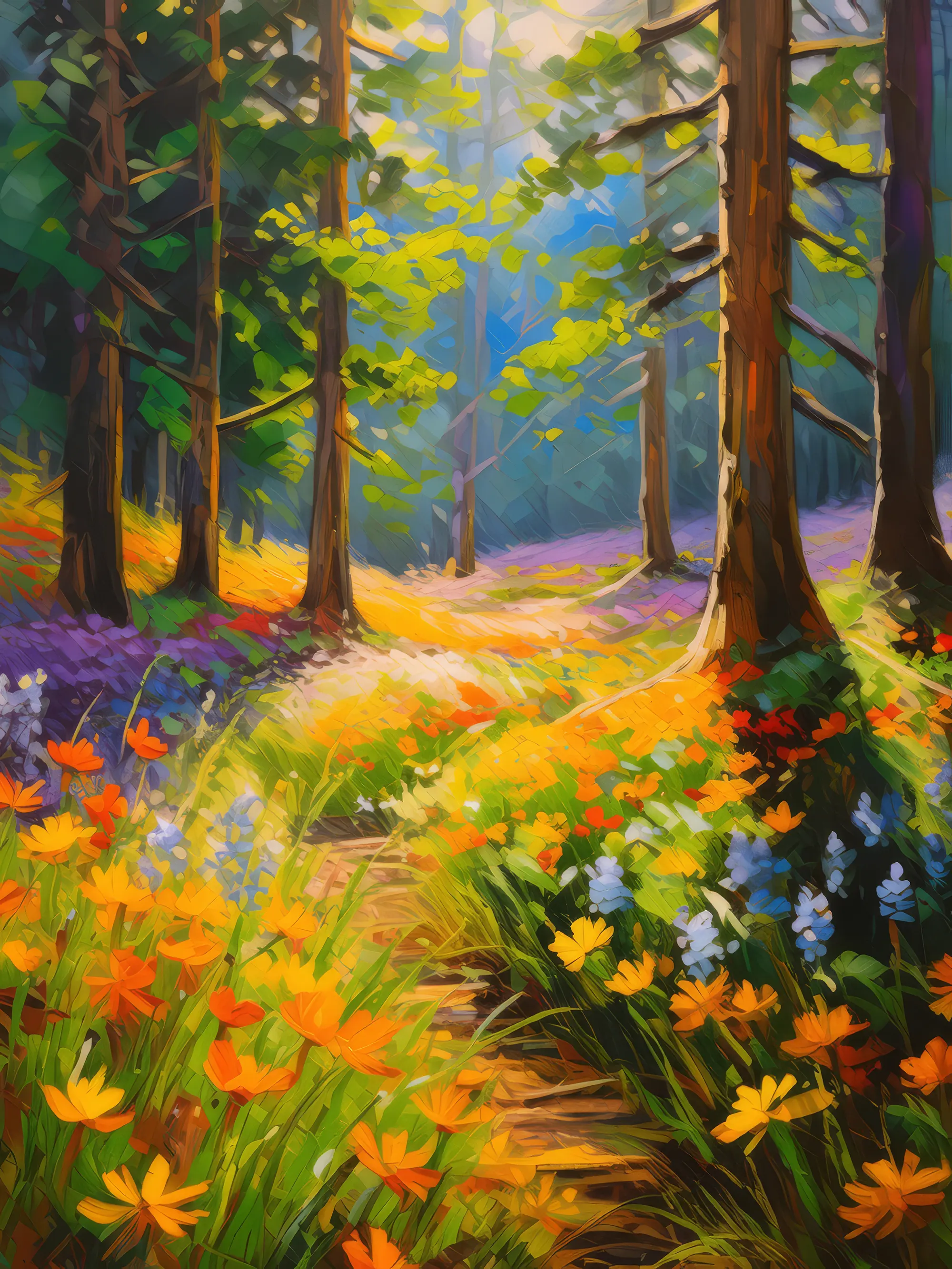 Painting: Carpet of Forest Flowers