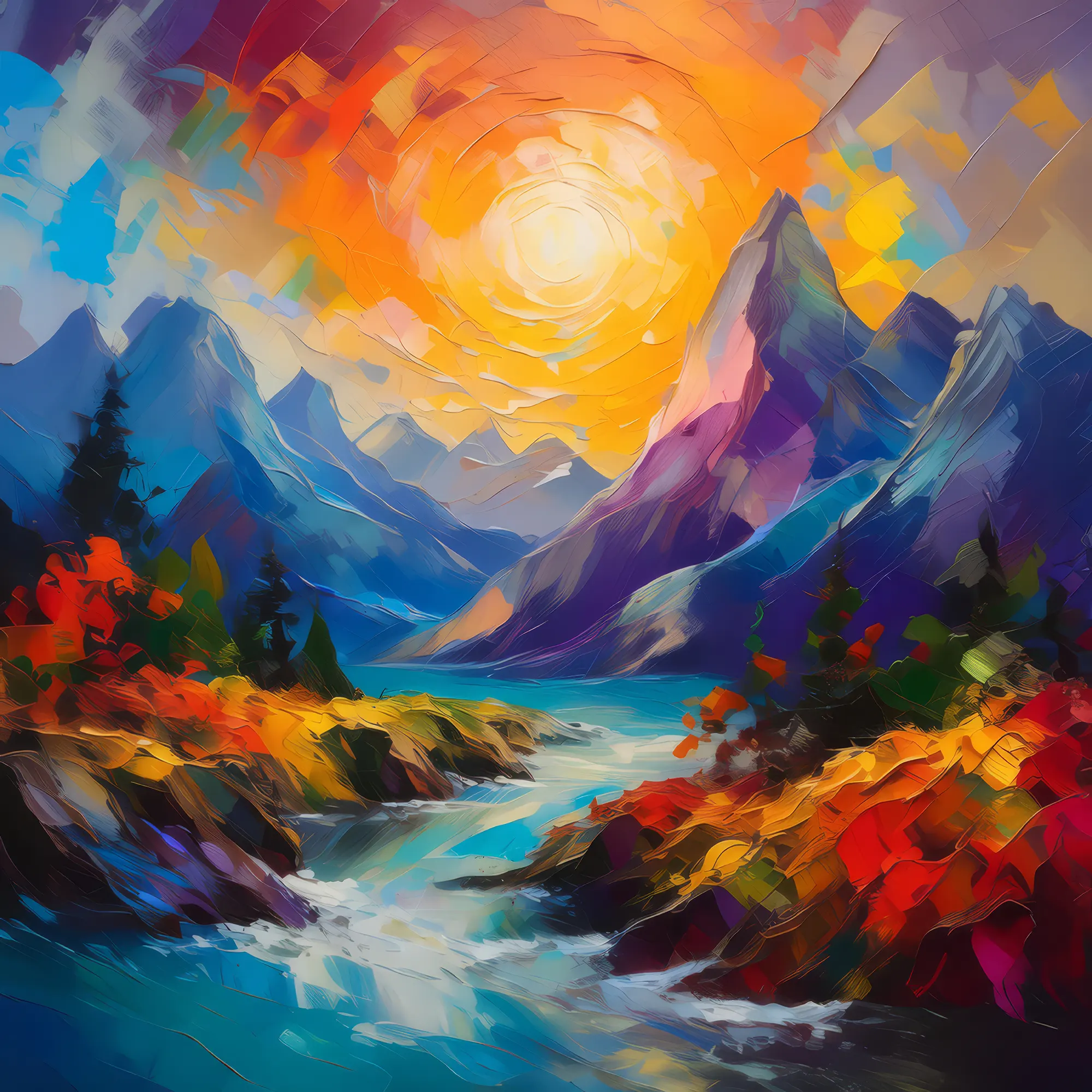 Painting: Chromatic Crag Kaleidoscope