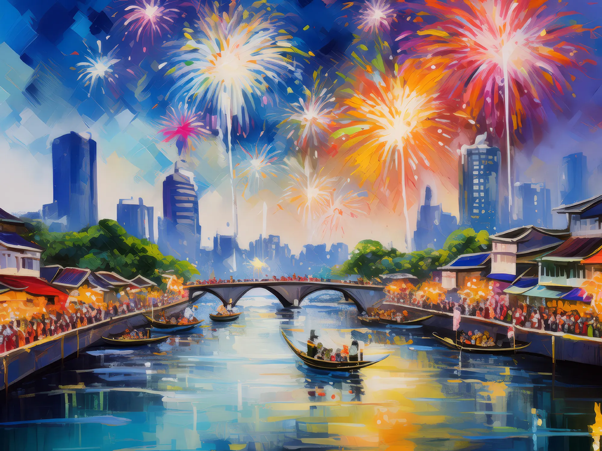 Painting: City Fireworks Festival