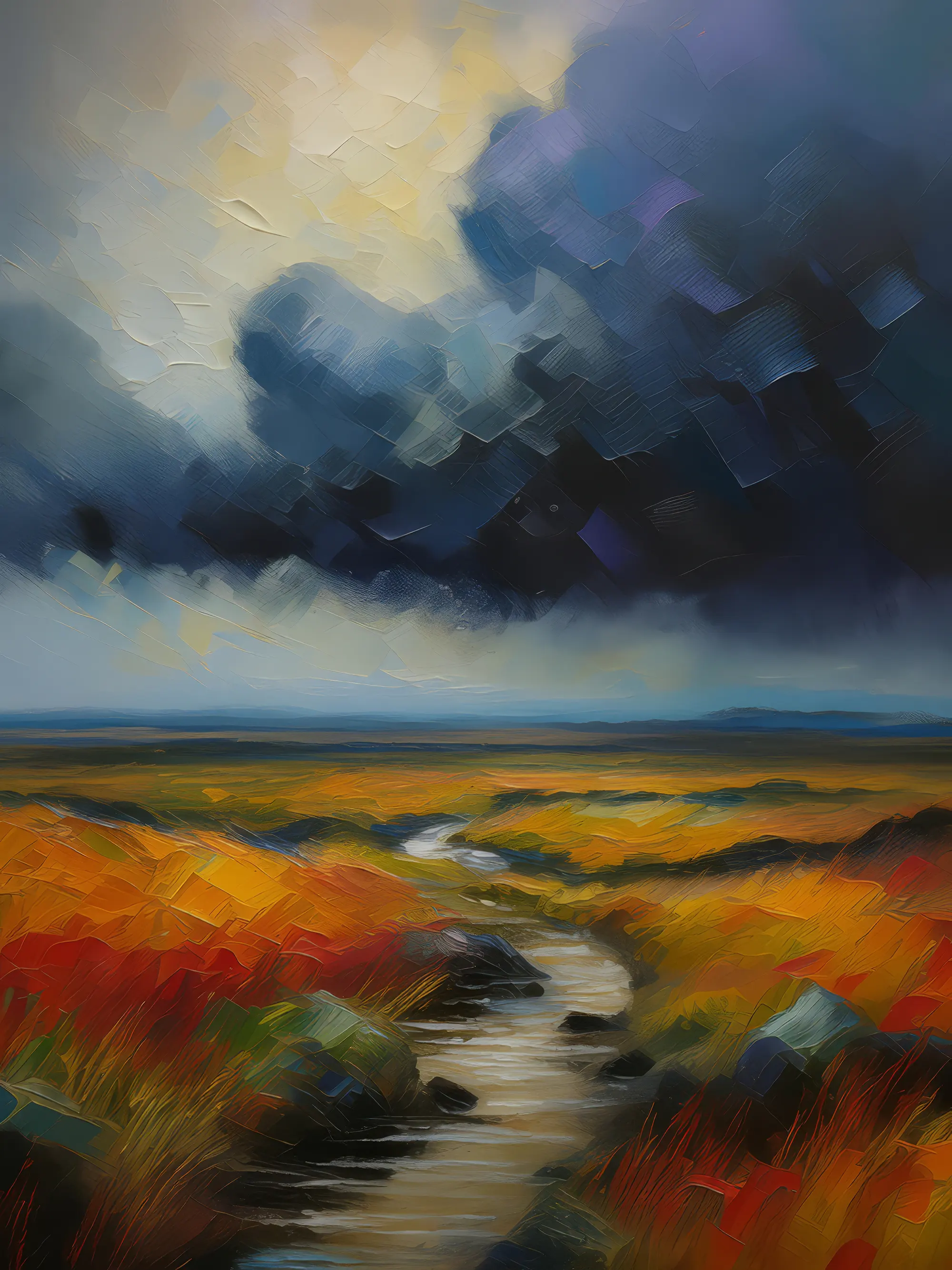 Painting: Clouds Gather Over Moor