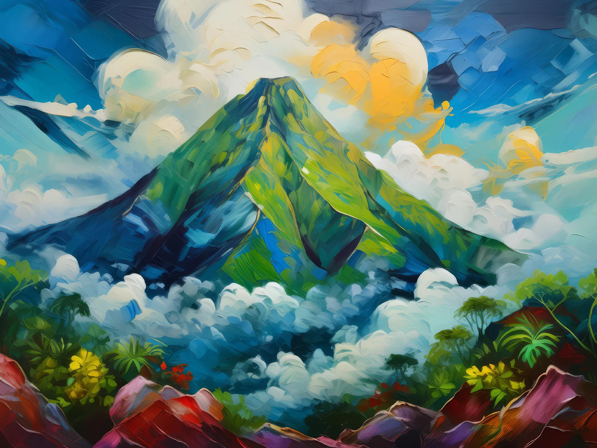 Painting: Clouds Over Tropical Summit