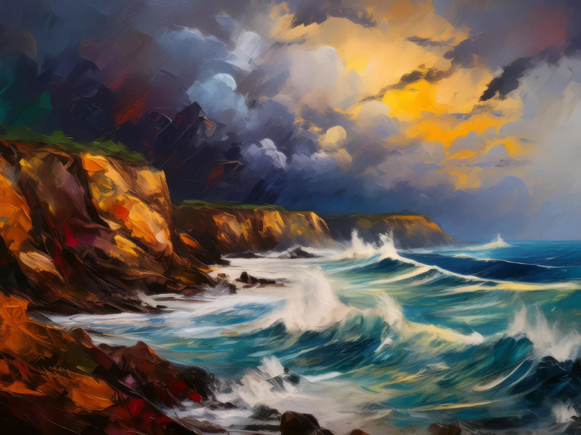 Painting: Coastal Storm Brewing