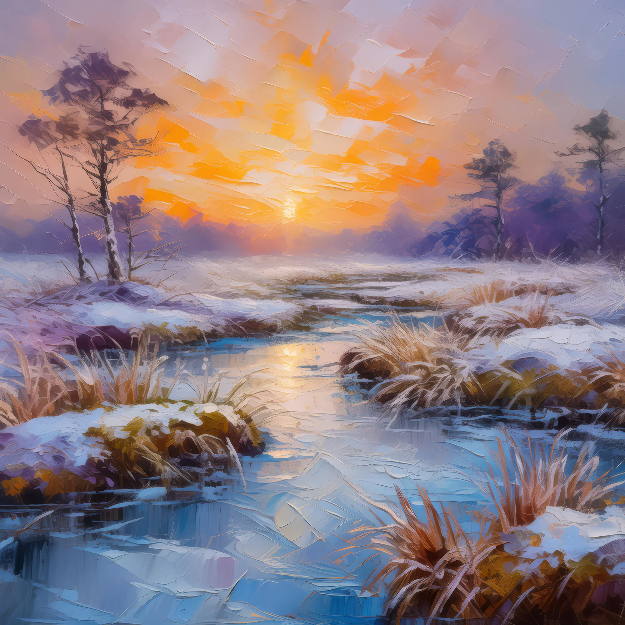 Painting: Cold Dawn on the Moor