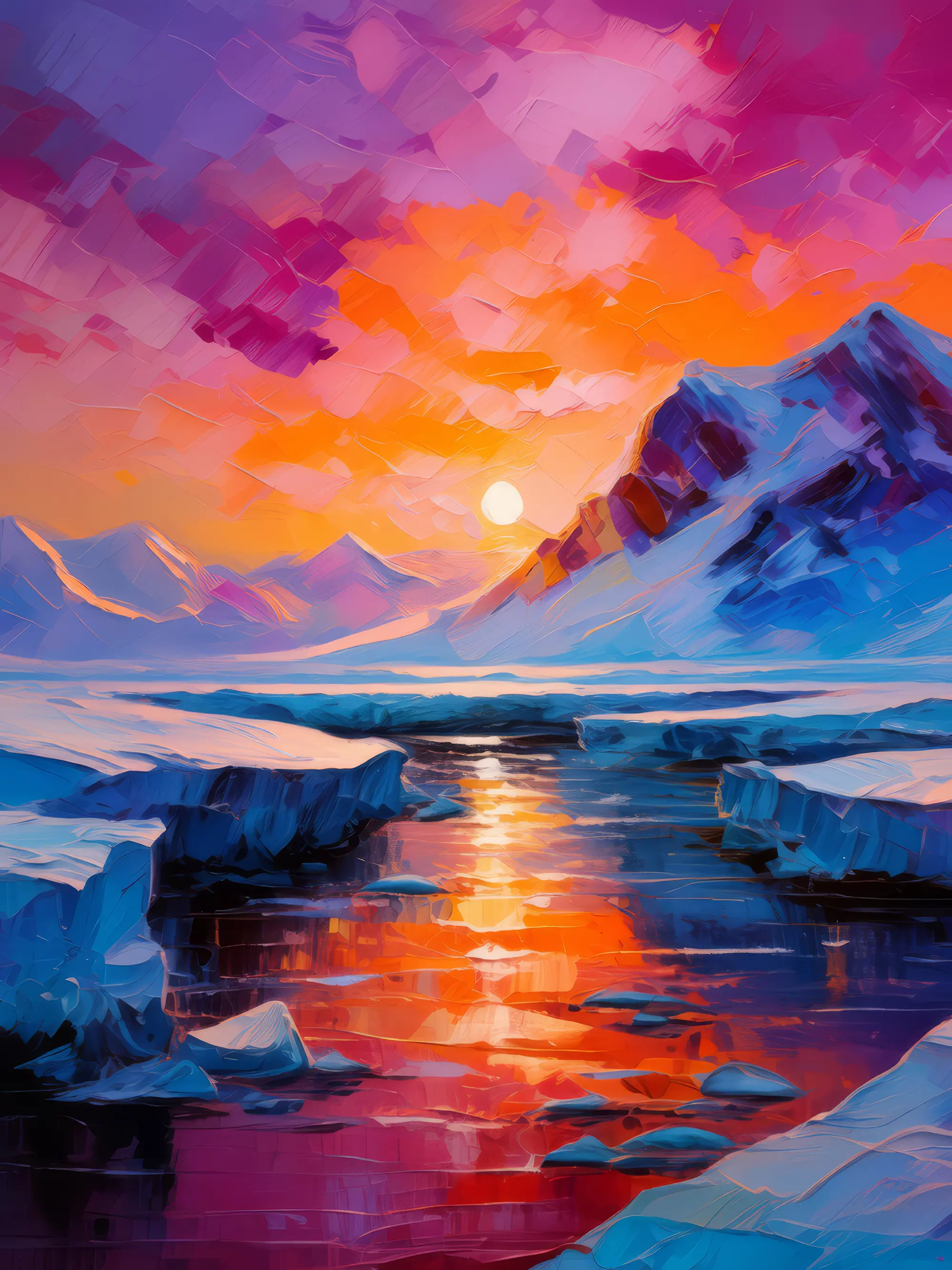 Painting: Colors of Arctic Desert Dusk