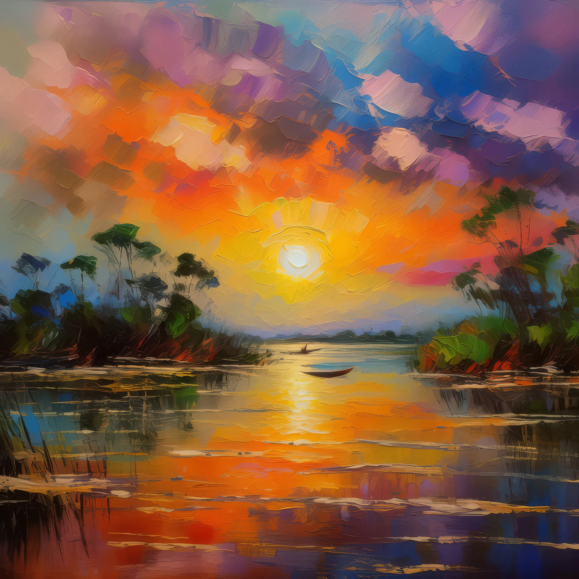 Painting: Colors of the Delta Sunset