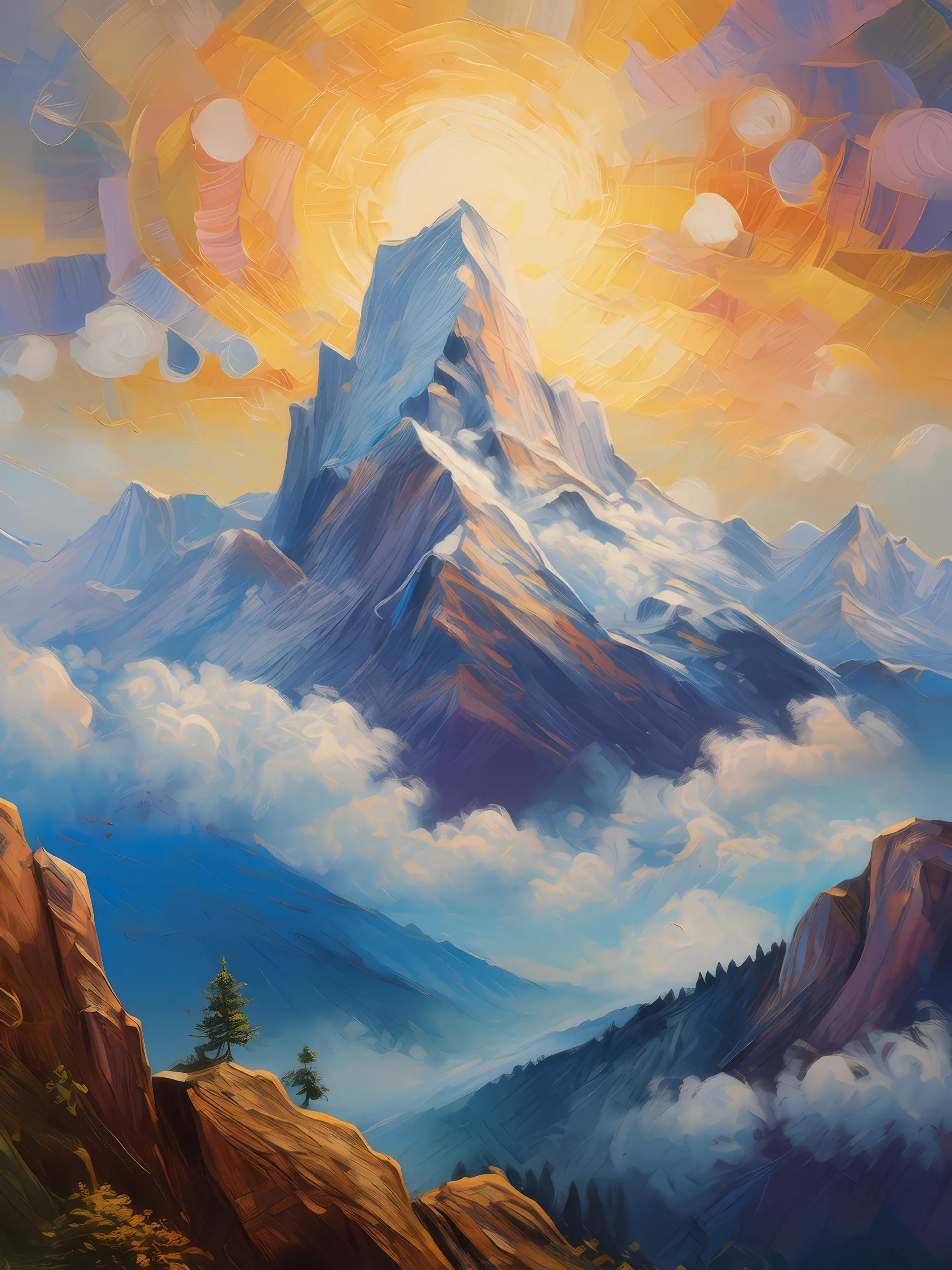 Painting: Cradle of Clouds in Craggy Peaks