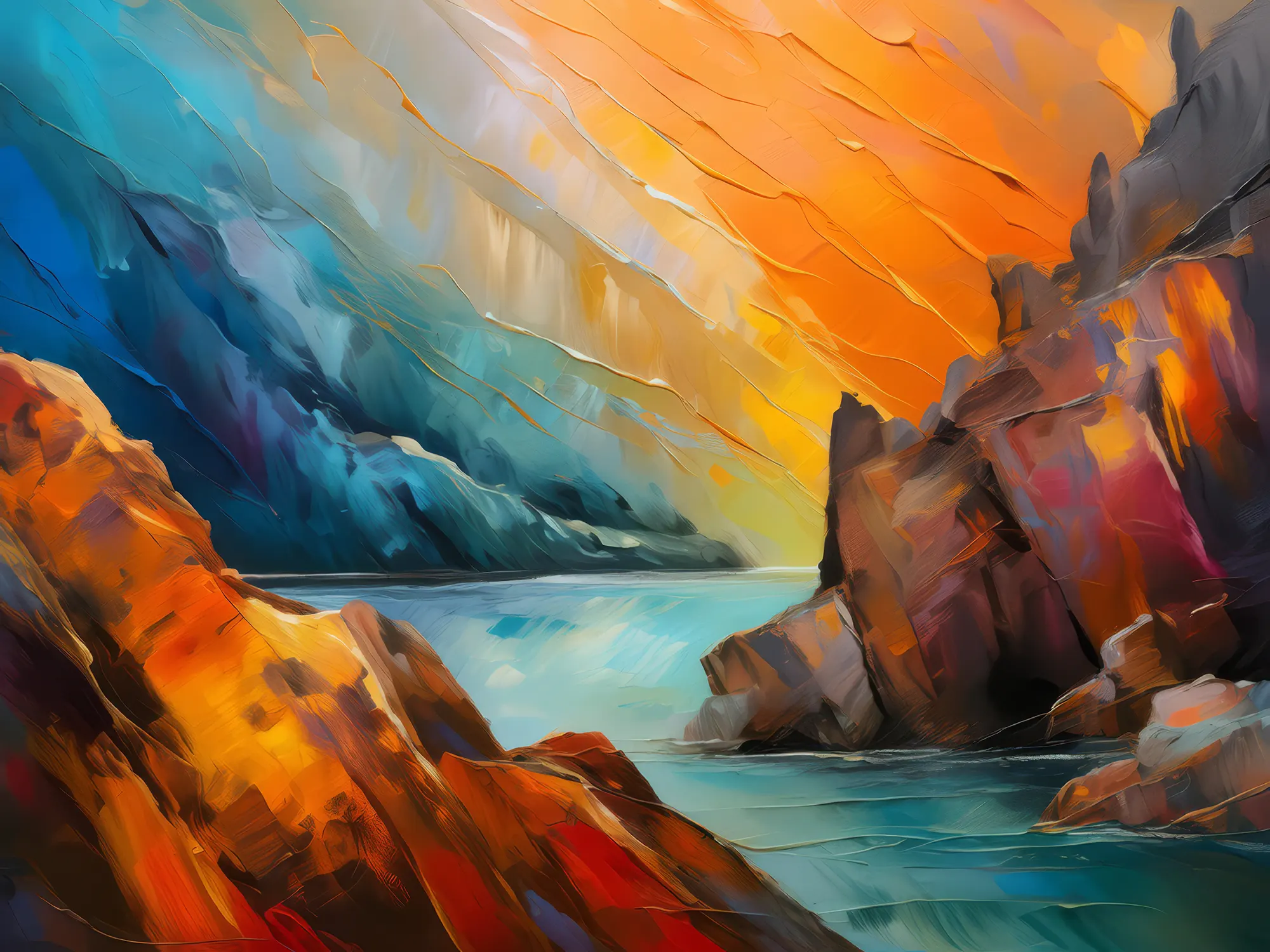 Painting: Crag Abstract Pattern