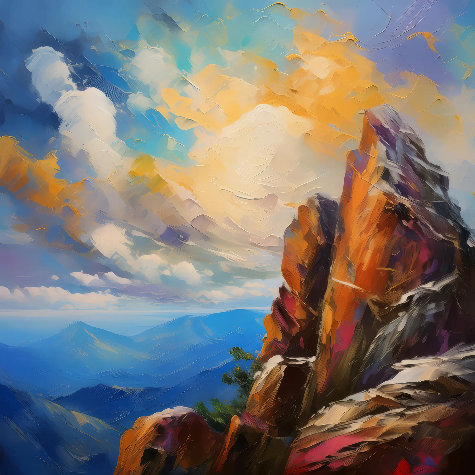 Painting: Crag Cloudscape Canvas