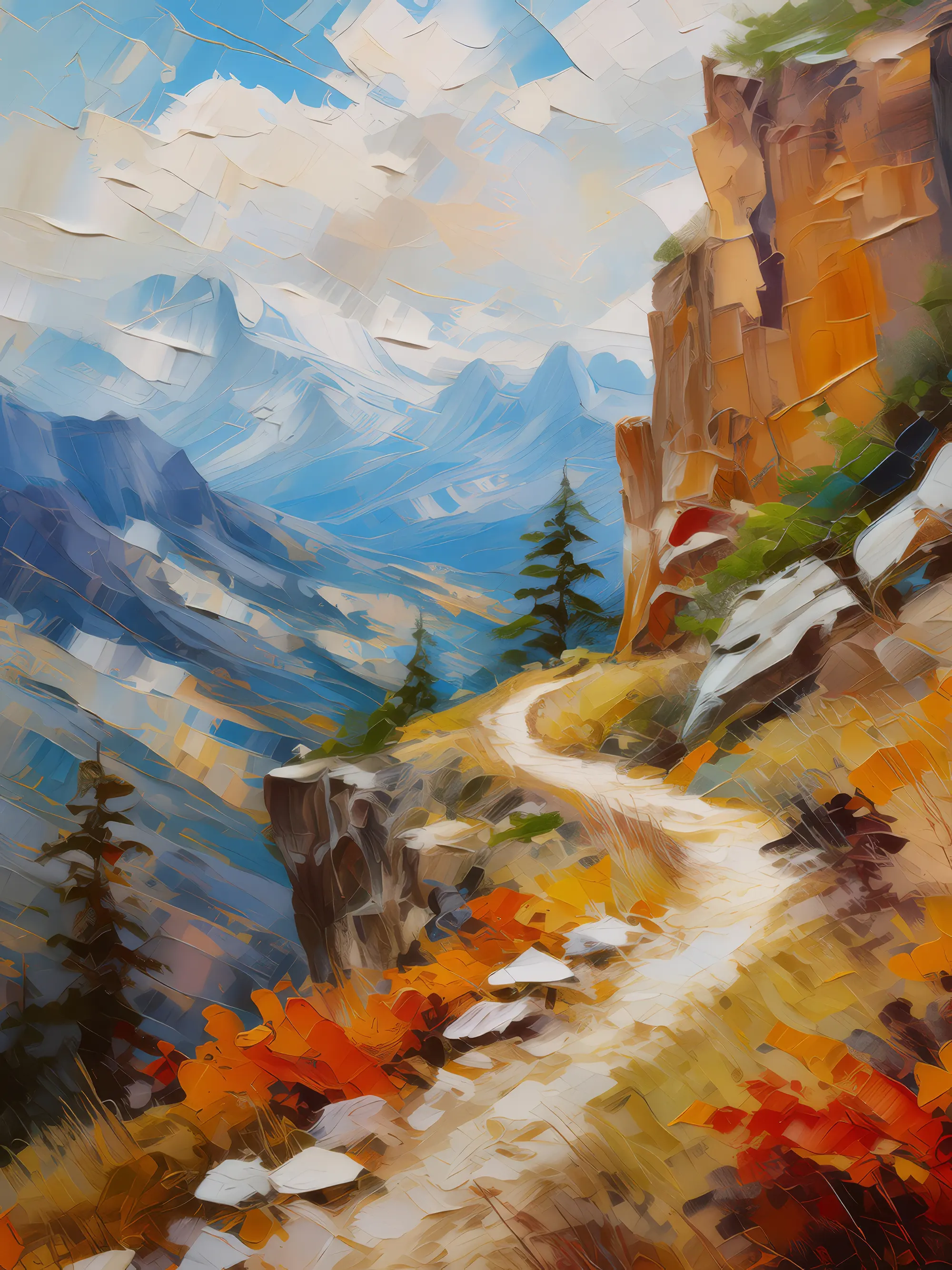 Painting: Crag Hiking Trail