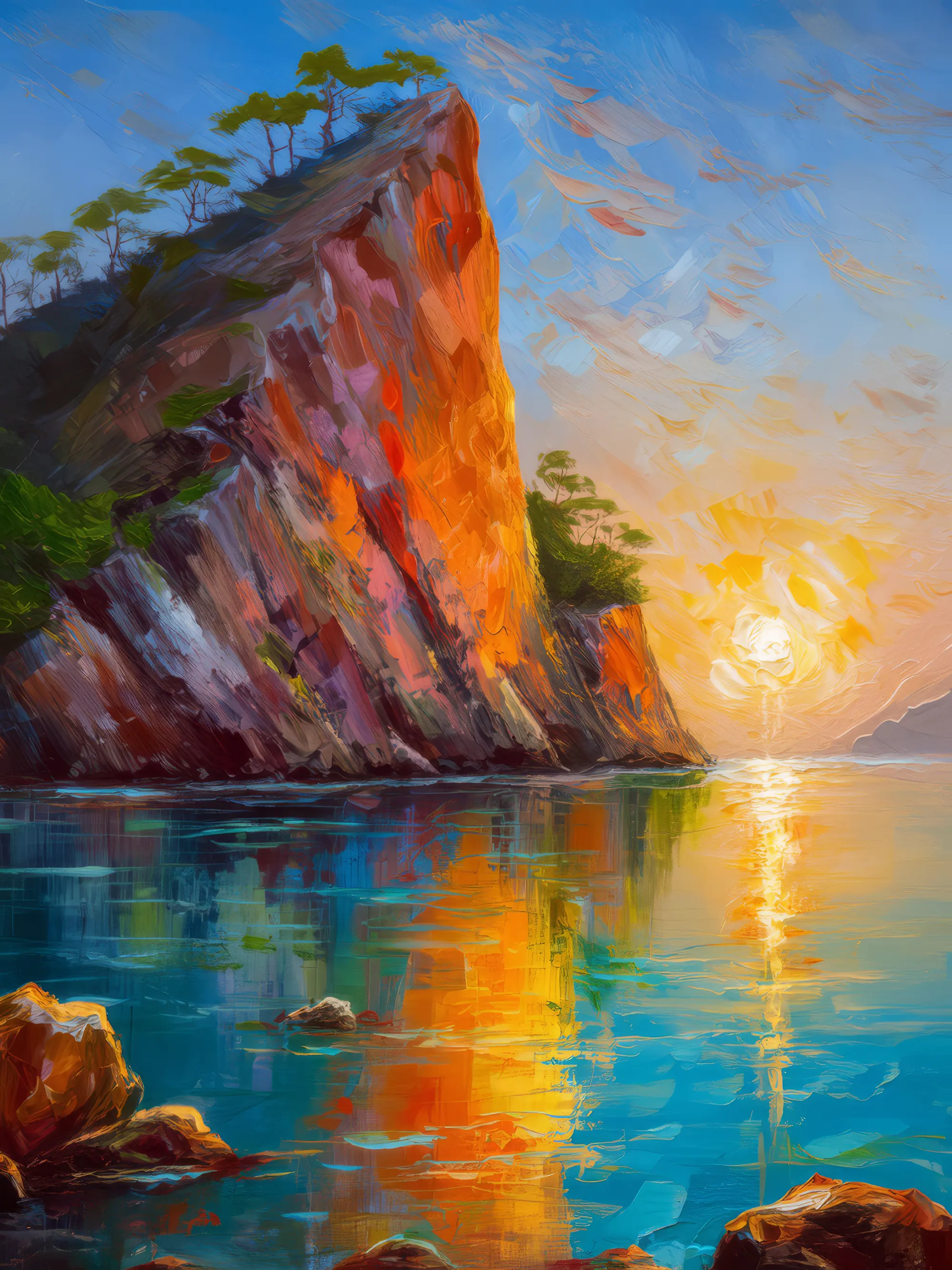 Painting: Crag Reflection Revelation