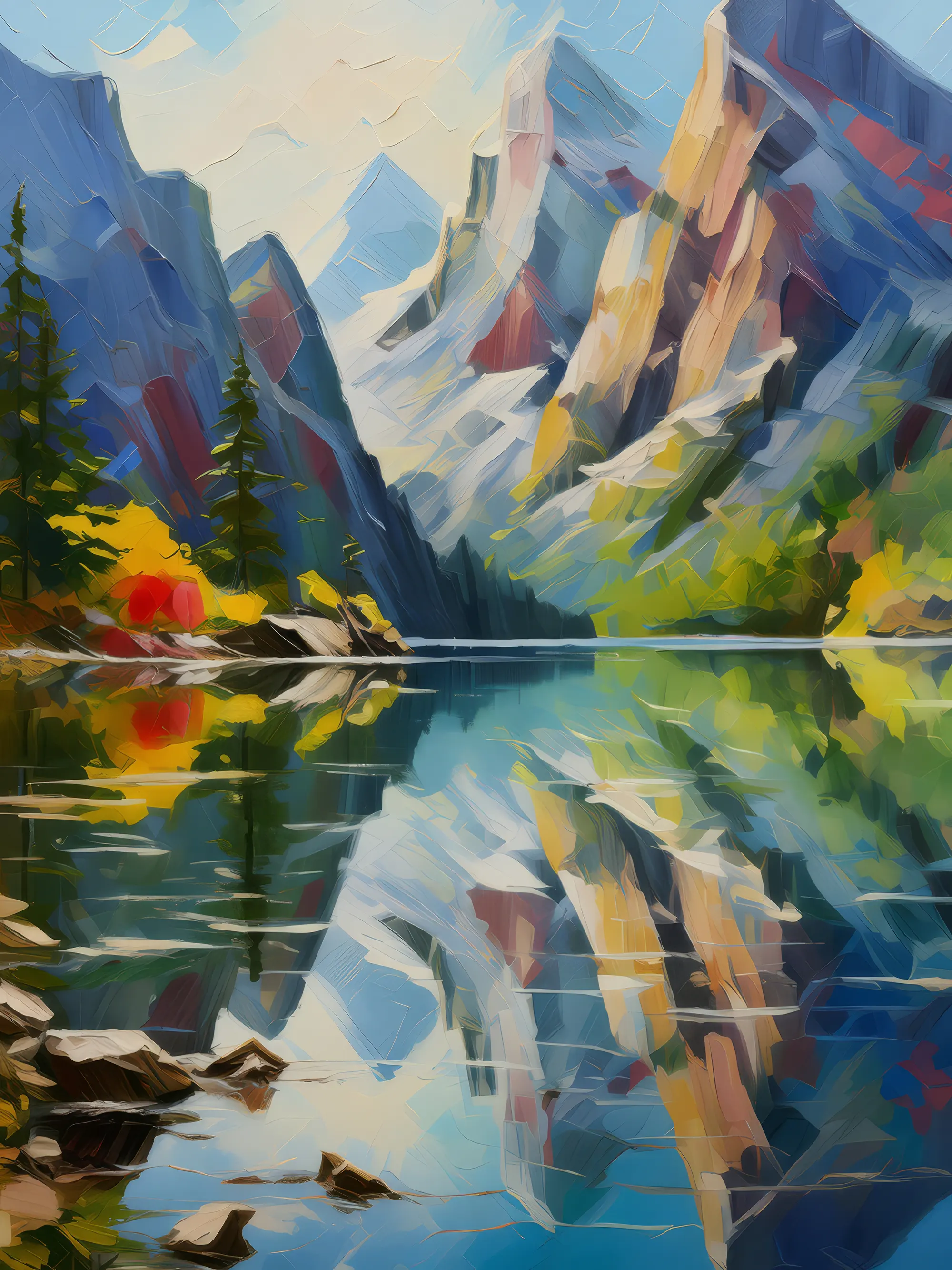Painting: Crag Reflection Rhapsody