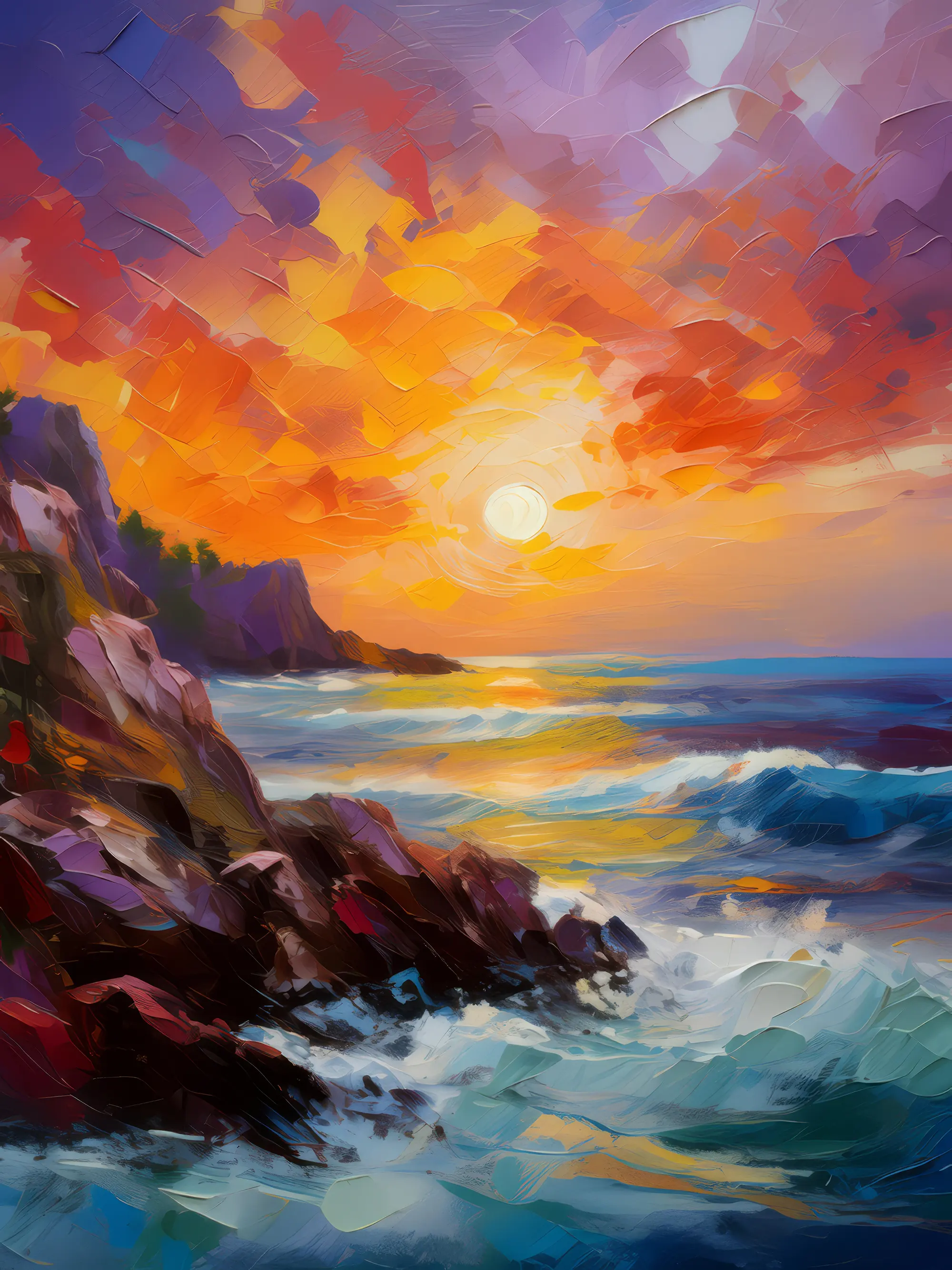 Painting: Crag Sunrise Serenade