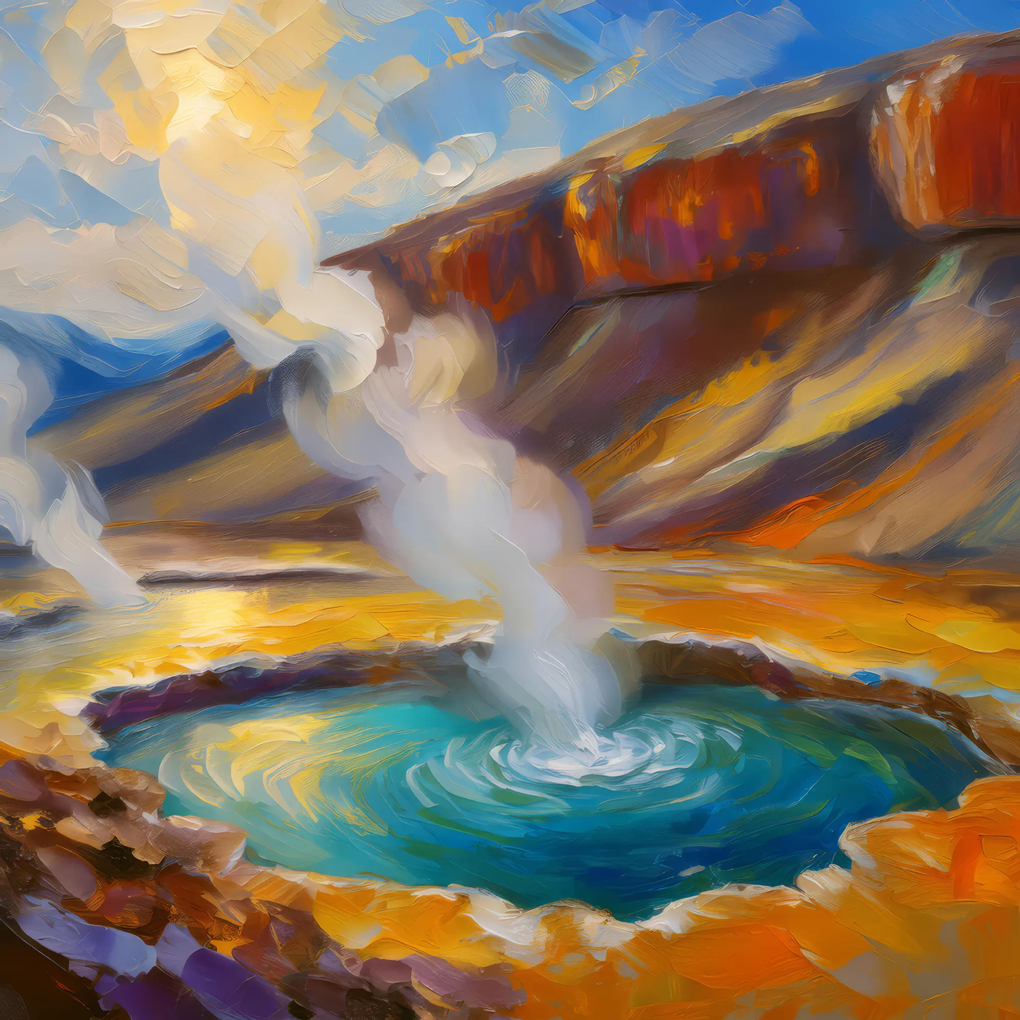 Painting: Crag Thermal Pool