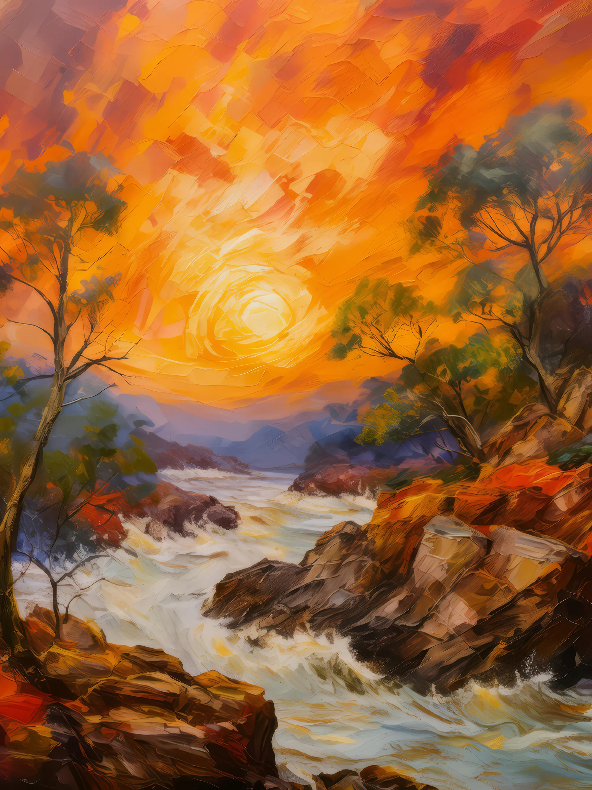 Painting: Crag Wildfire Inferno