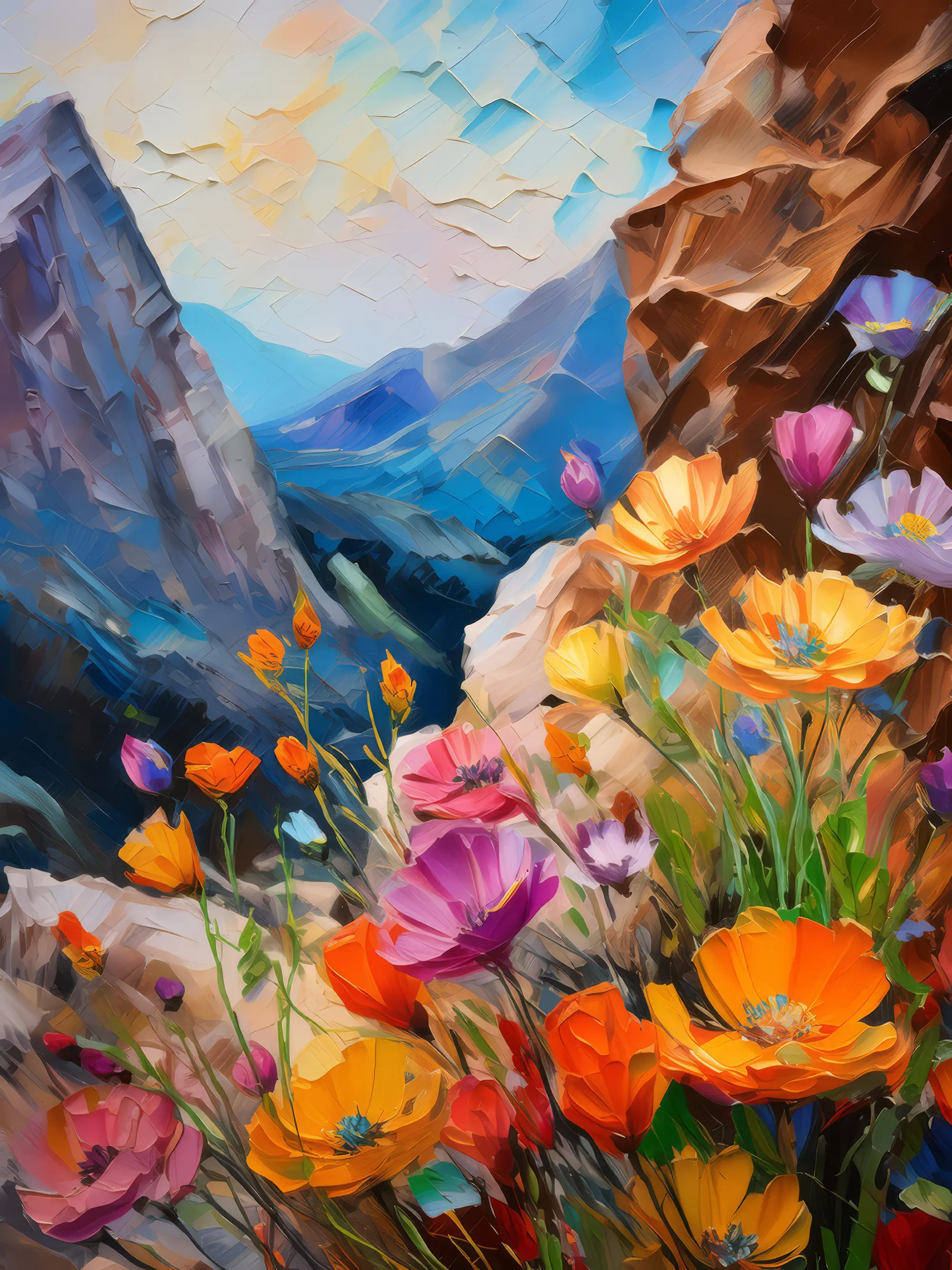 Painting: Crag Wildflower Oasis