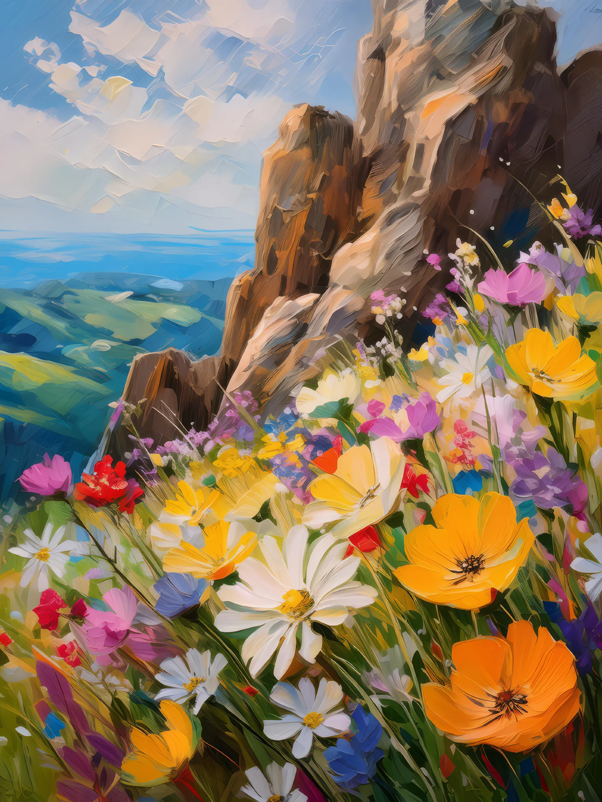 Painting: Crag Wildflower Rhapsody