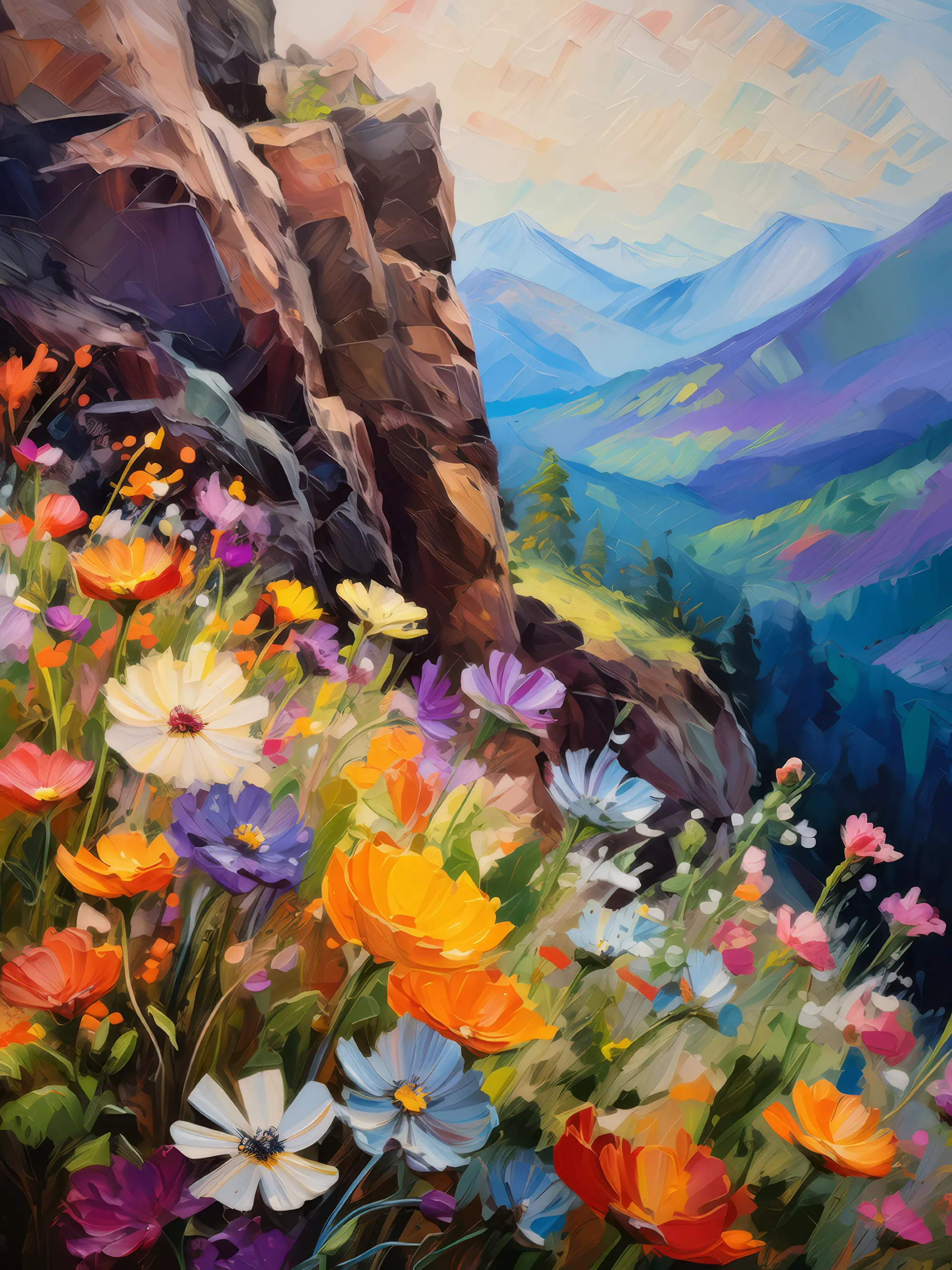 Painting: Crag Wildflower Wonderland