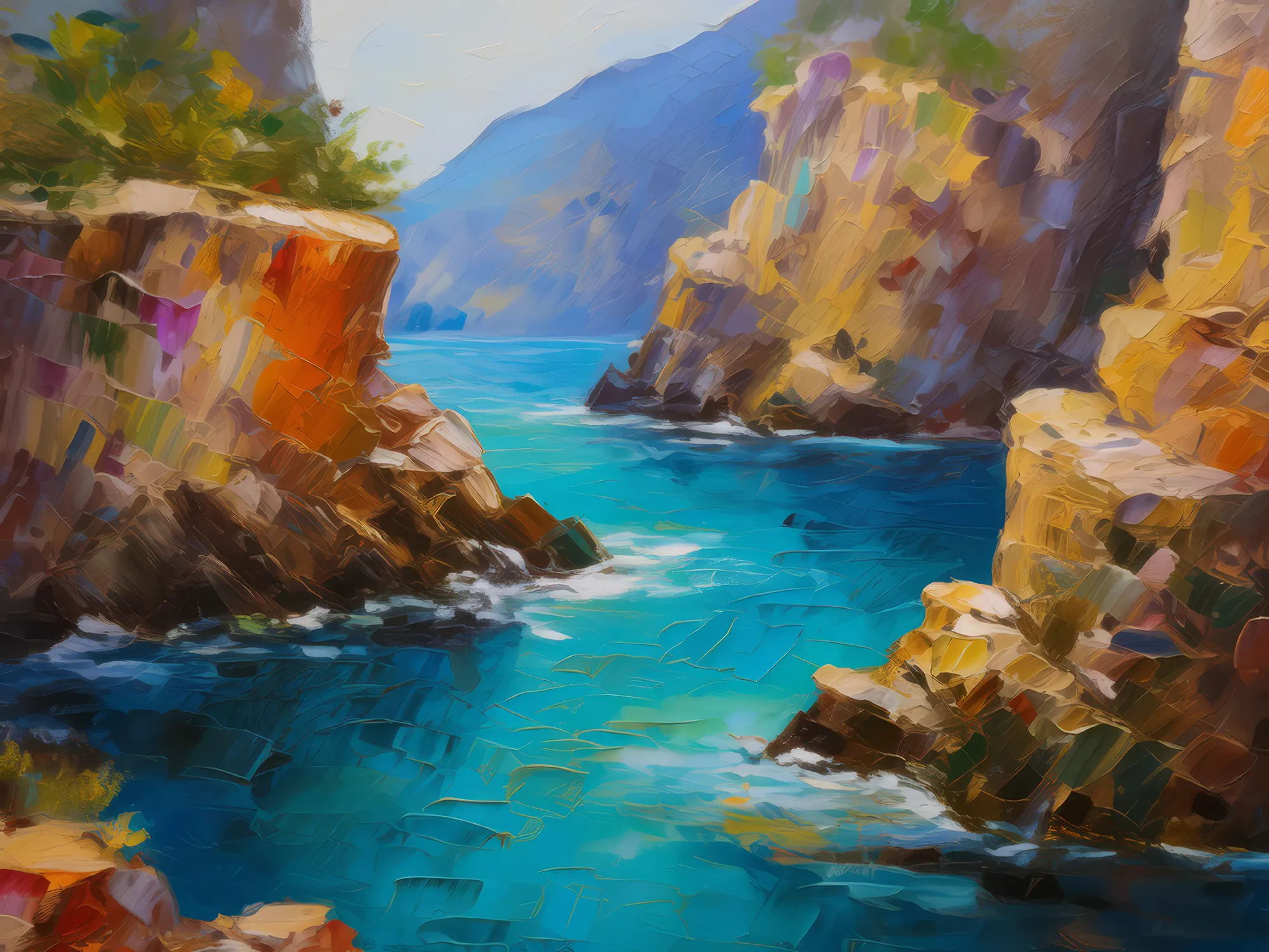 Painting: Crystal Blue Chasm