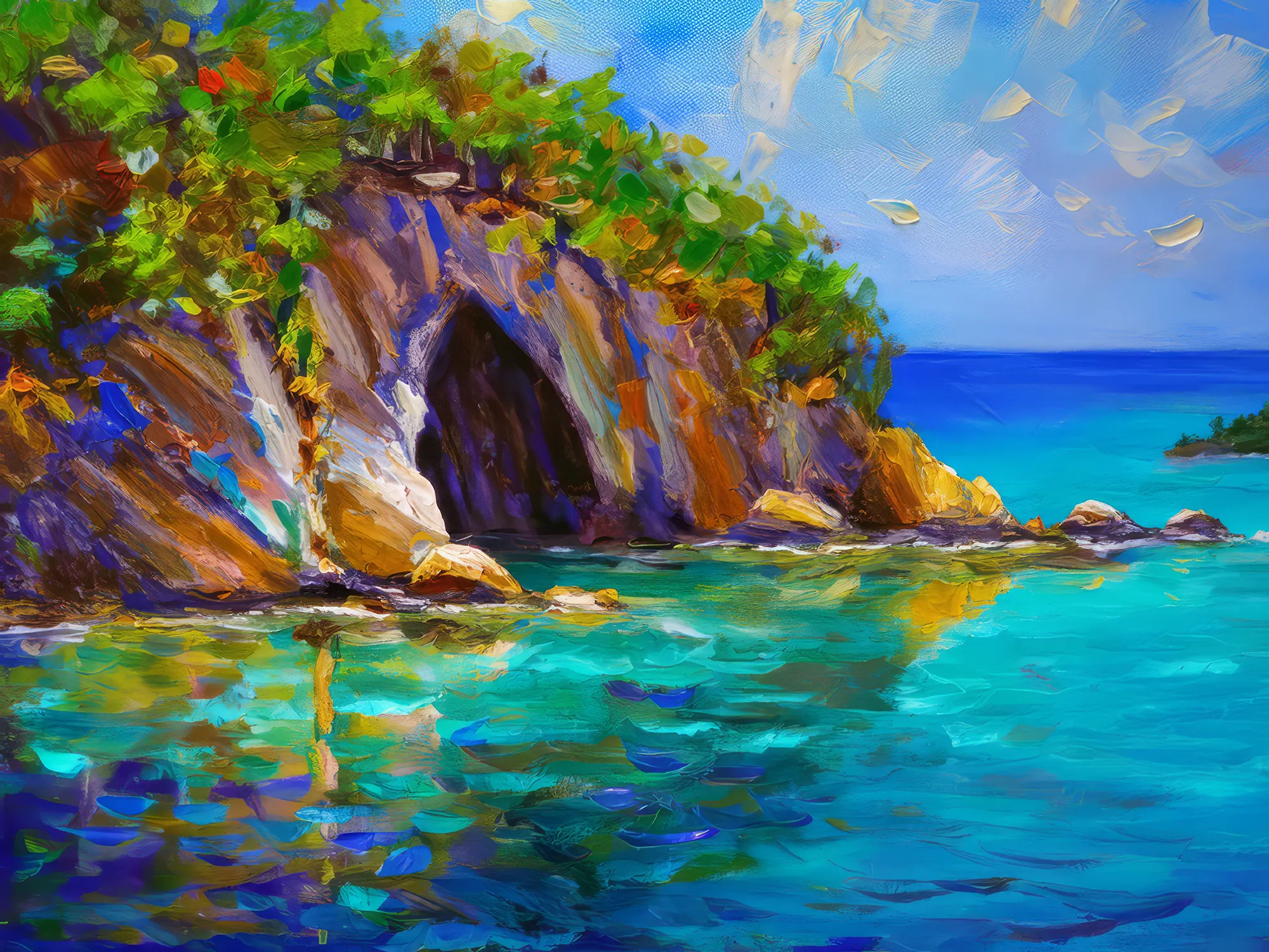 Painting: Crystal Cave Island