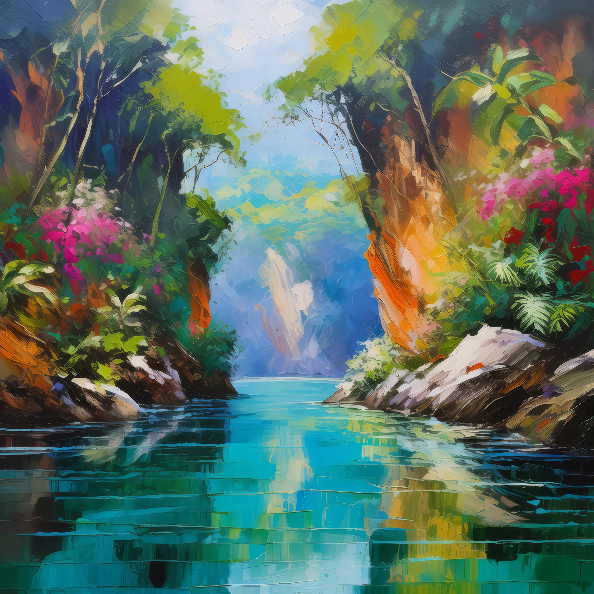 Painting: Crystal Clear Chasm