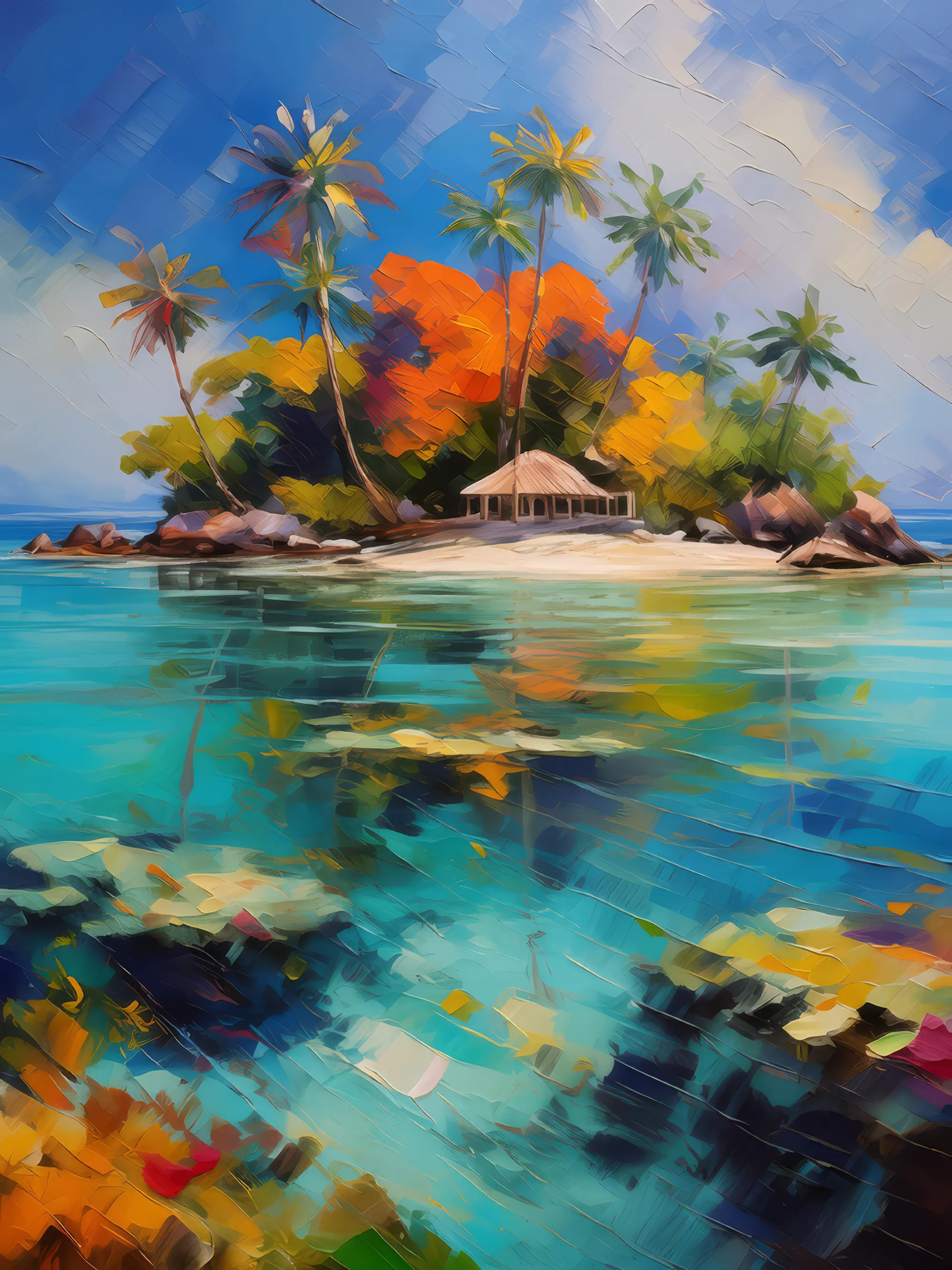 Painting: Crystal Clear Island