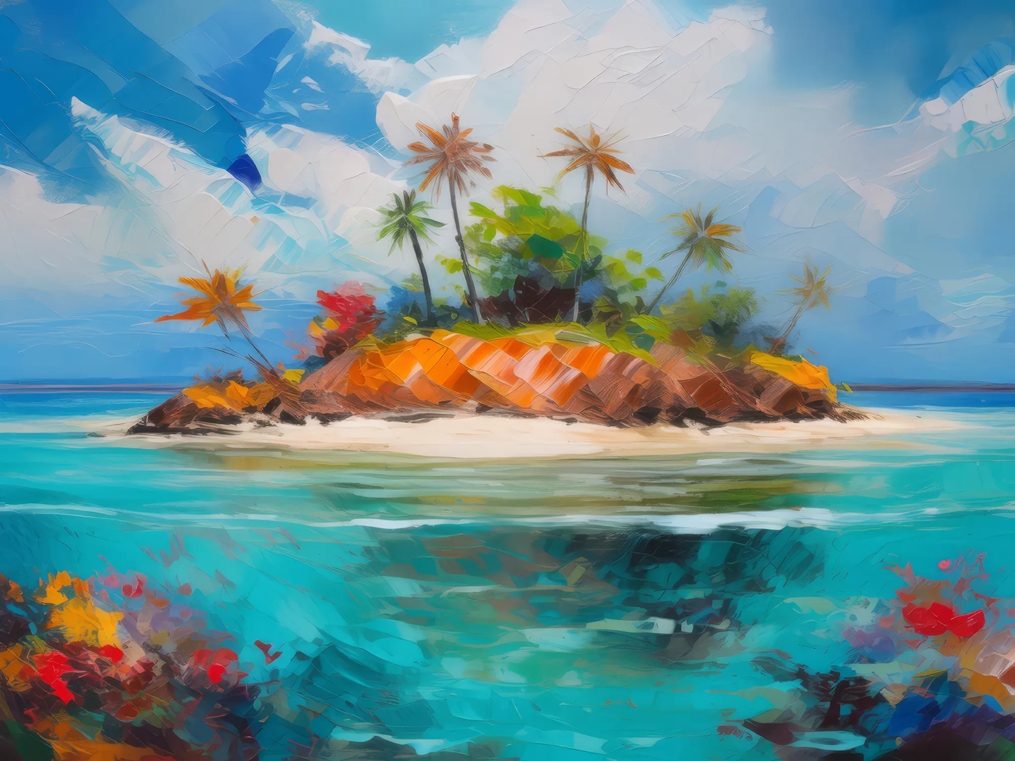 Painting: Crystal Lagoon Island