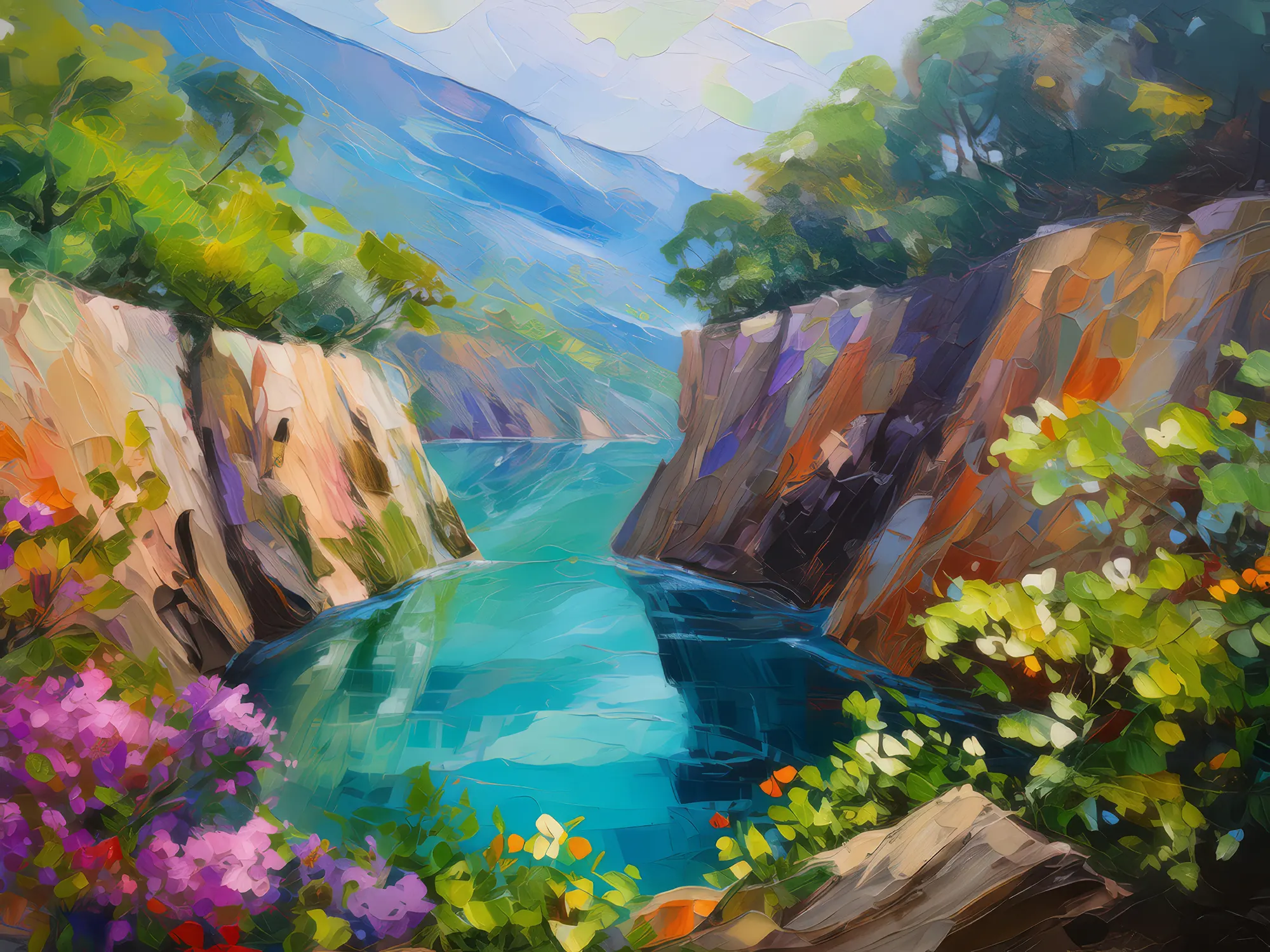 Painting: Crystal Lake Chasm