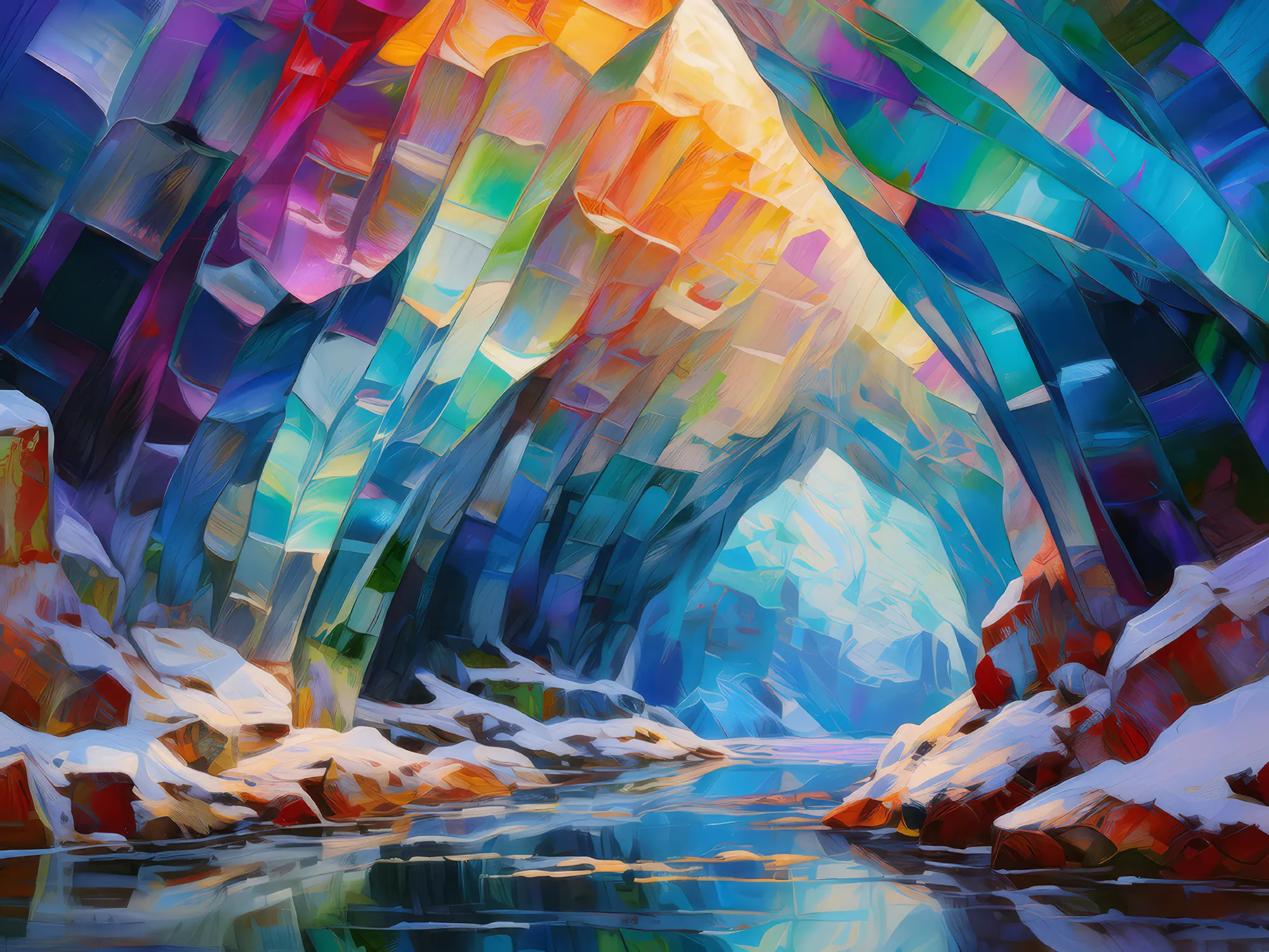 Painting: Crystalline Ice Caves