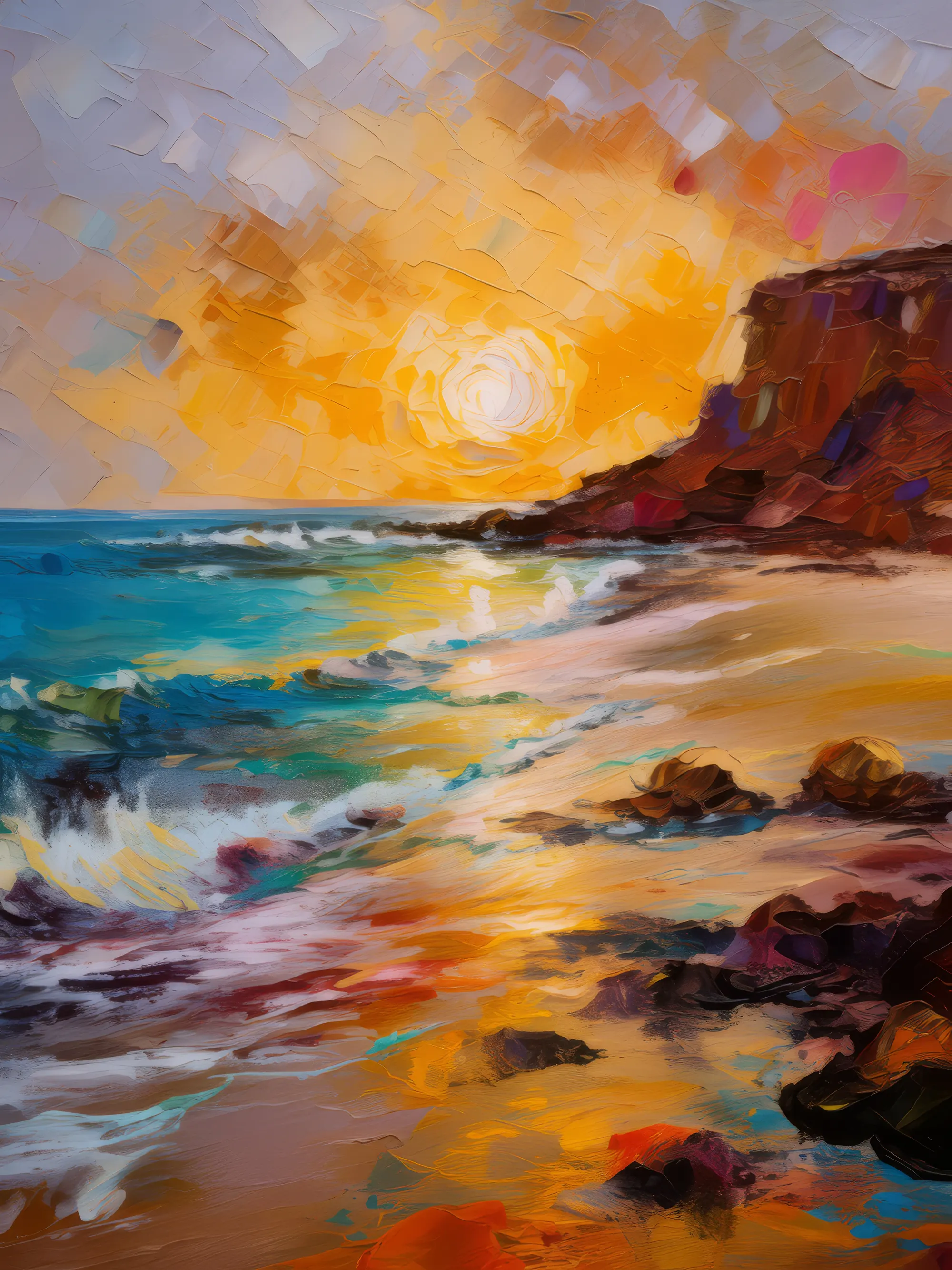Painting: Desert Beach Sunset