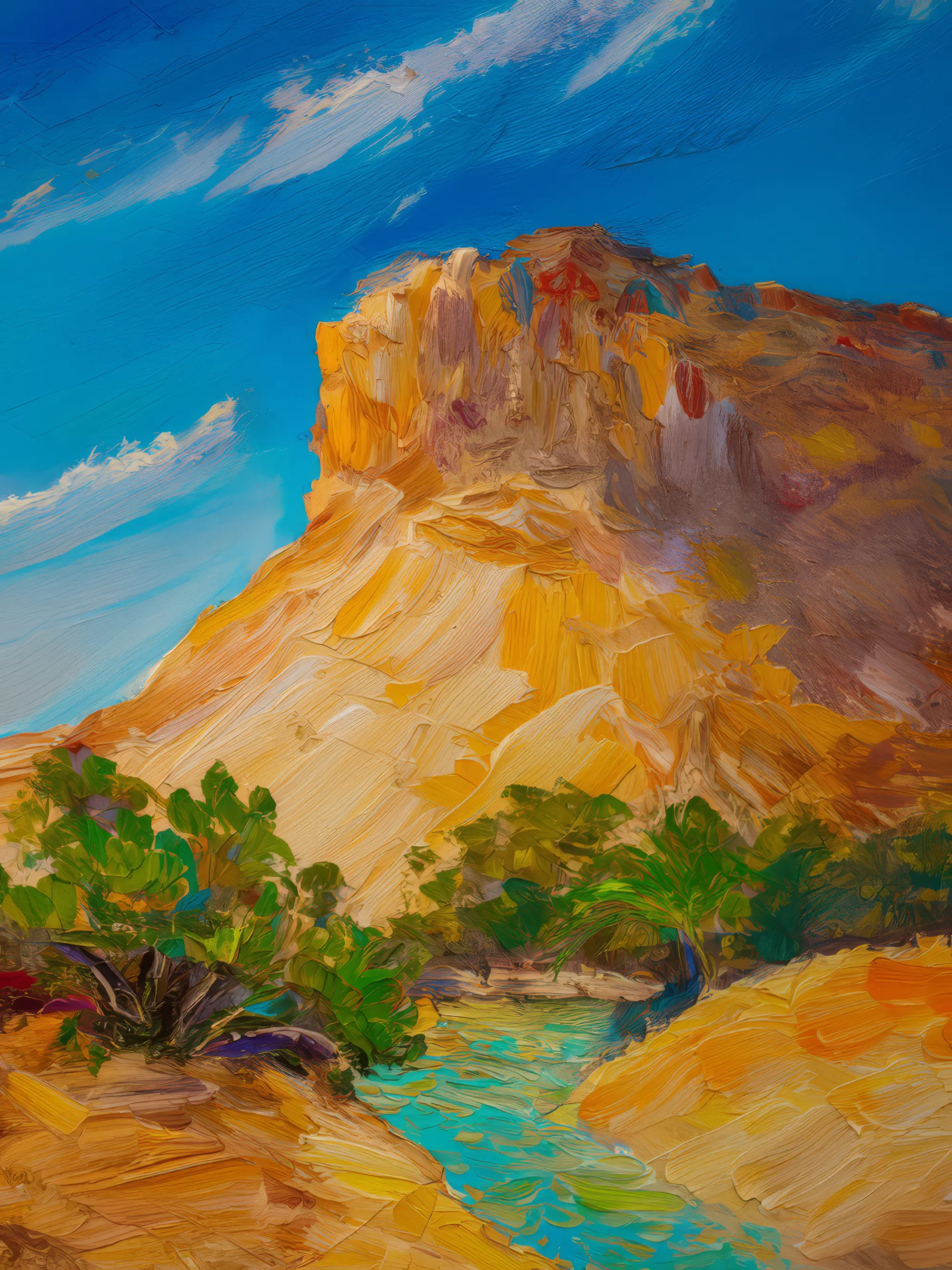 Painting: Desert Bluff Oasis