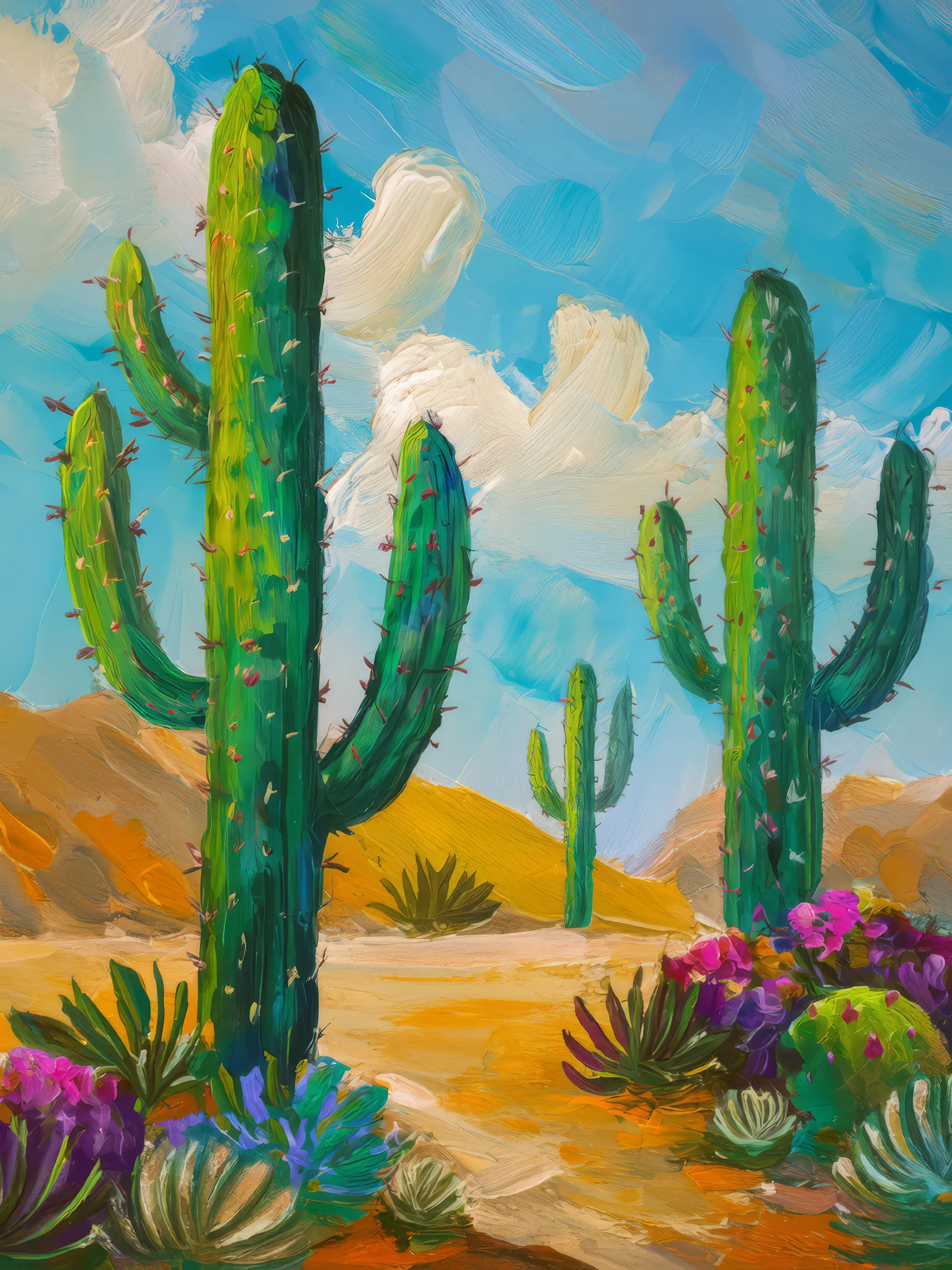 Painting: Desert Cactus