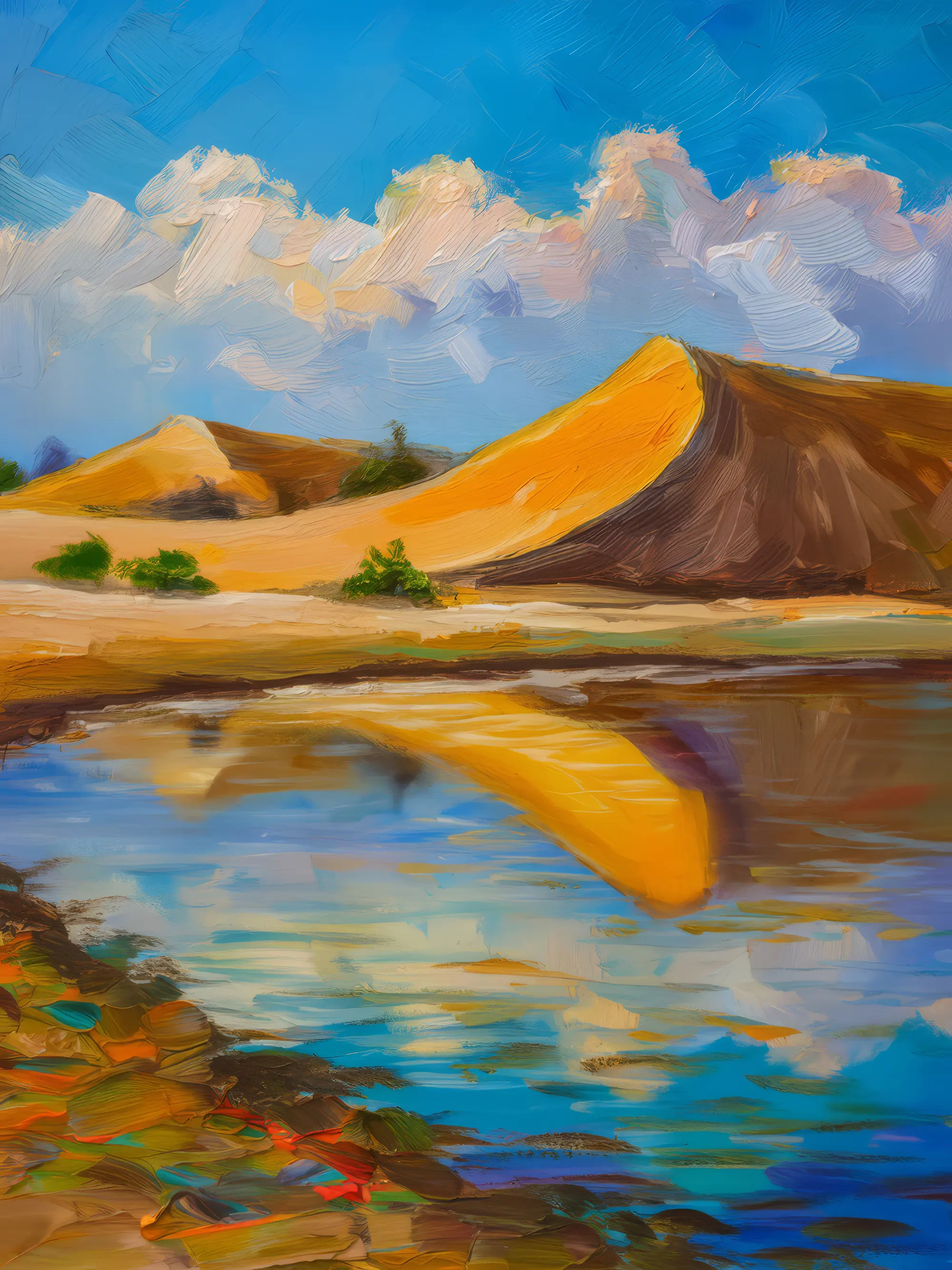 Painting: Desert Dune Reflection