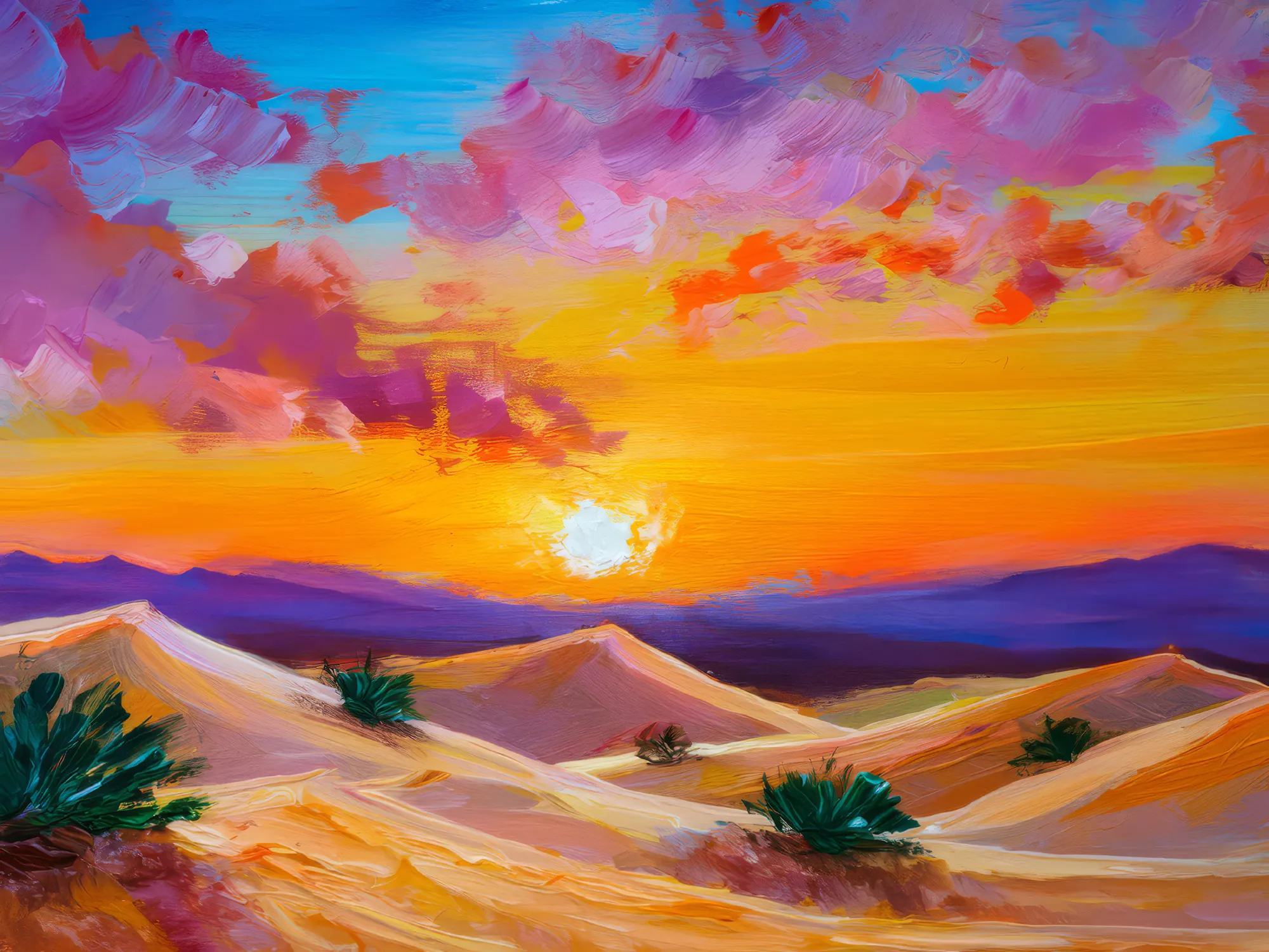 Painting: Desert Dune Silhouettes