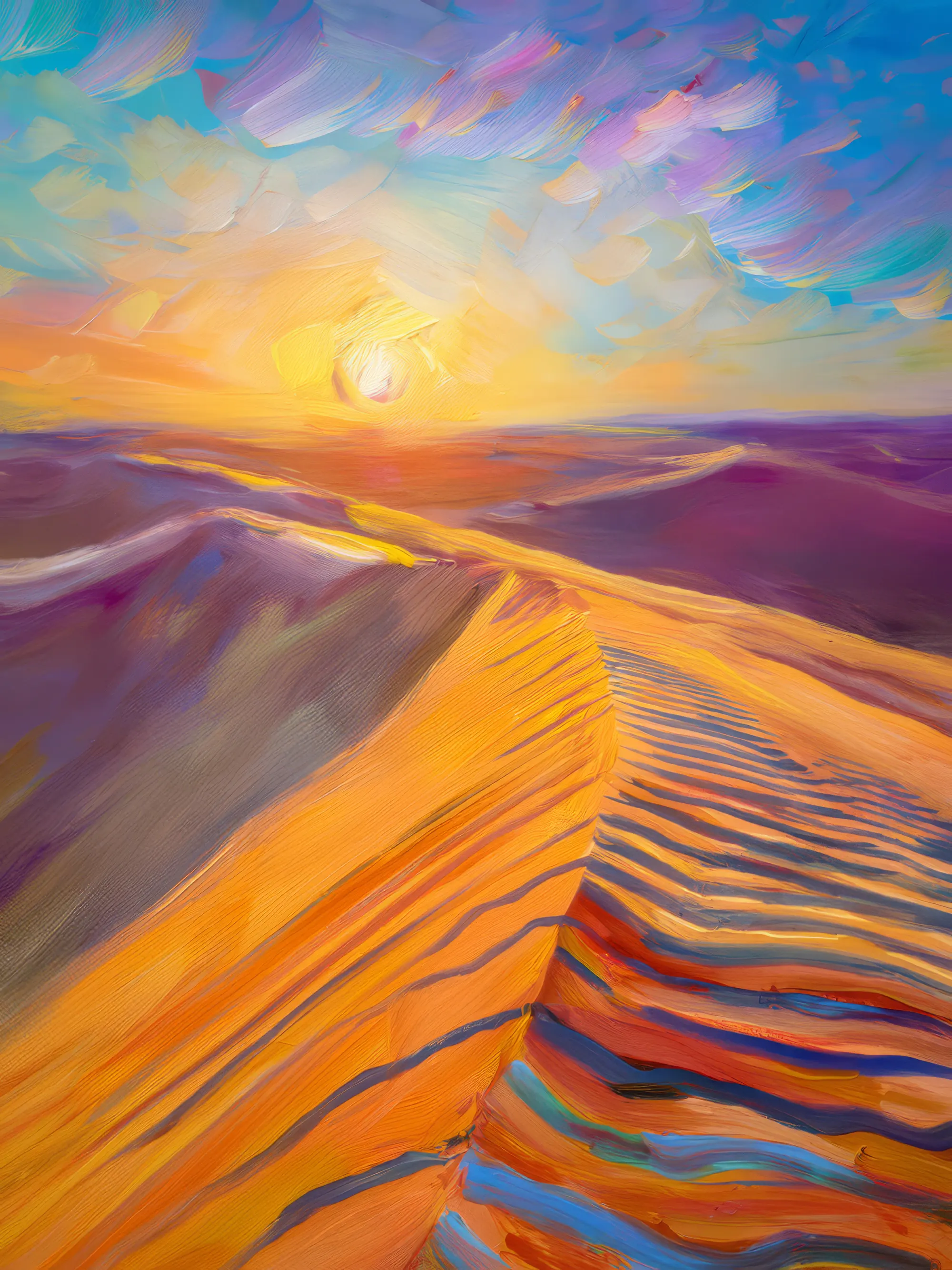 Painting: Desert Dune Sunrise