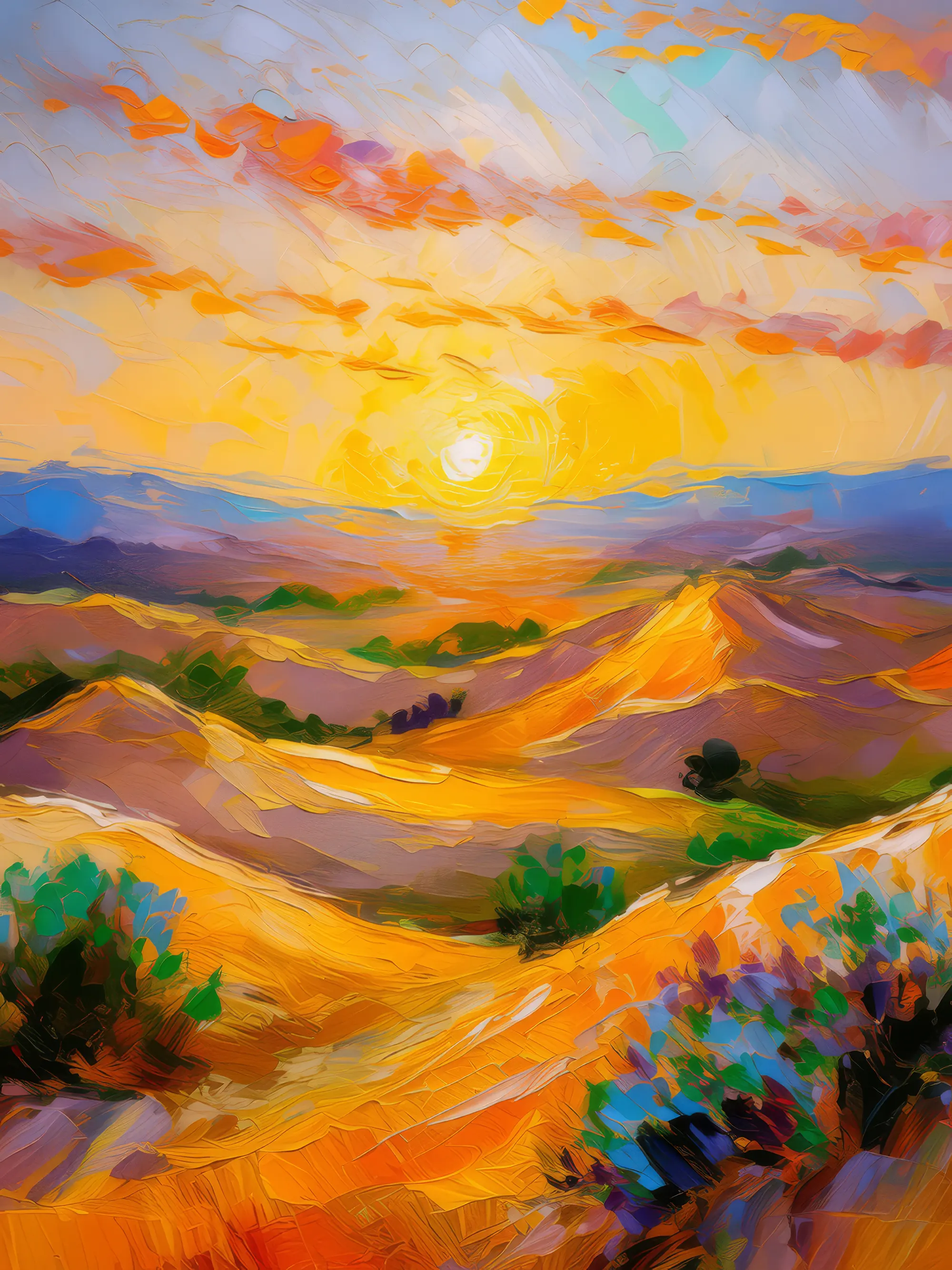 Painting: Desert Dune Sunset