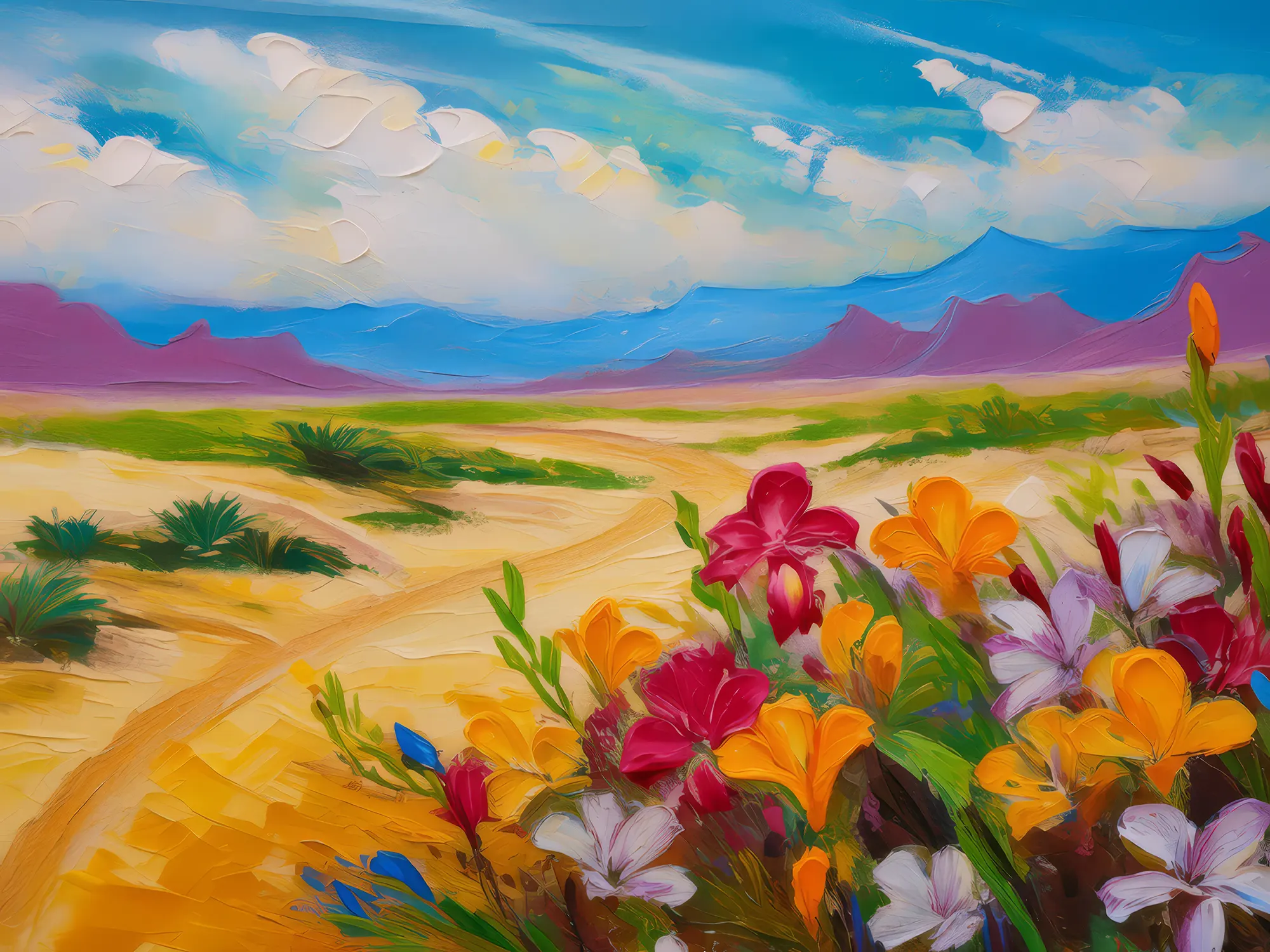 Painting: Desert Flowers Bloom