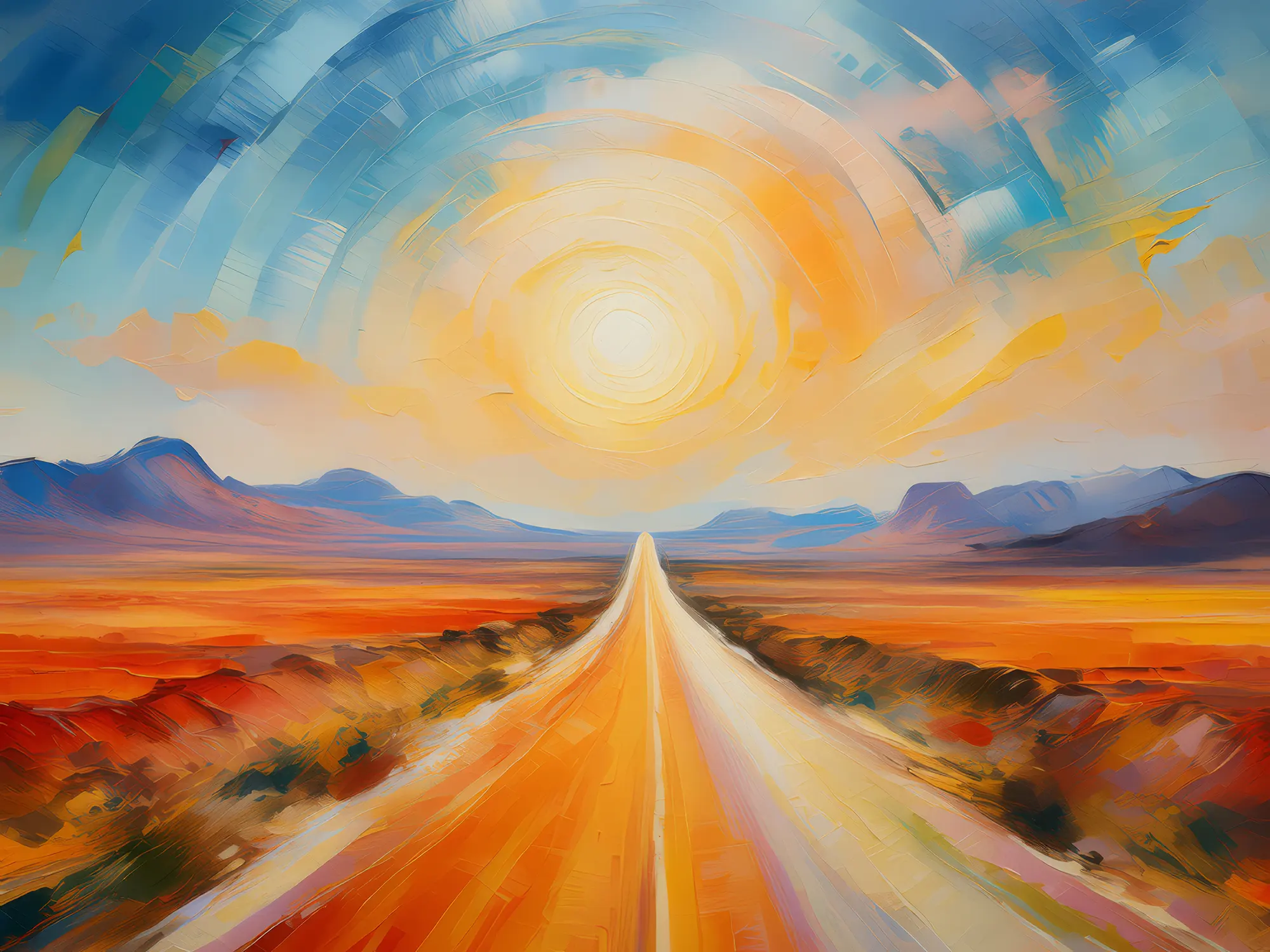 Painting: Desert Highway Mirage