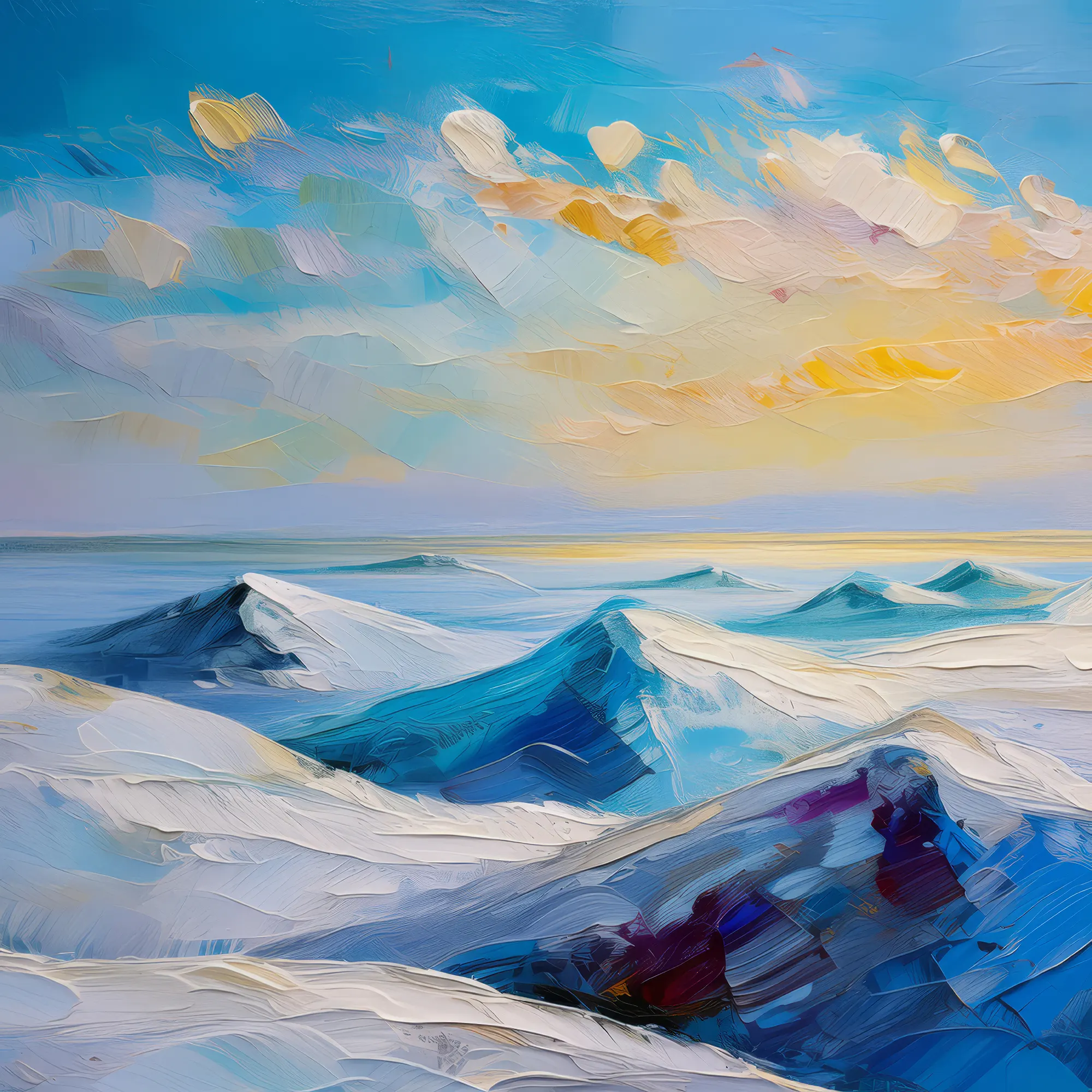 Painting: Desert Ice Plateau