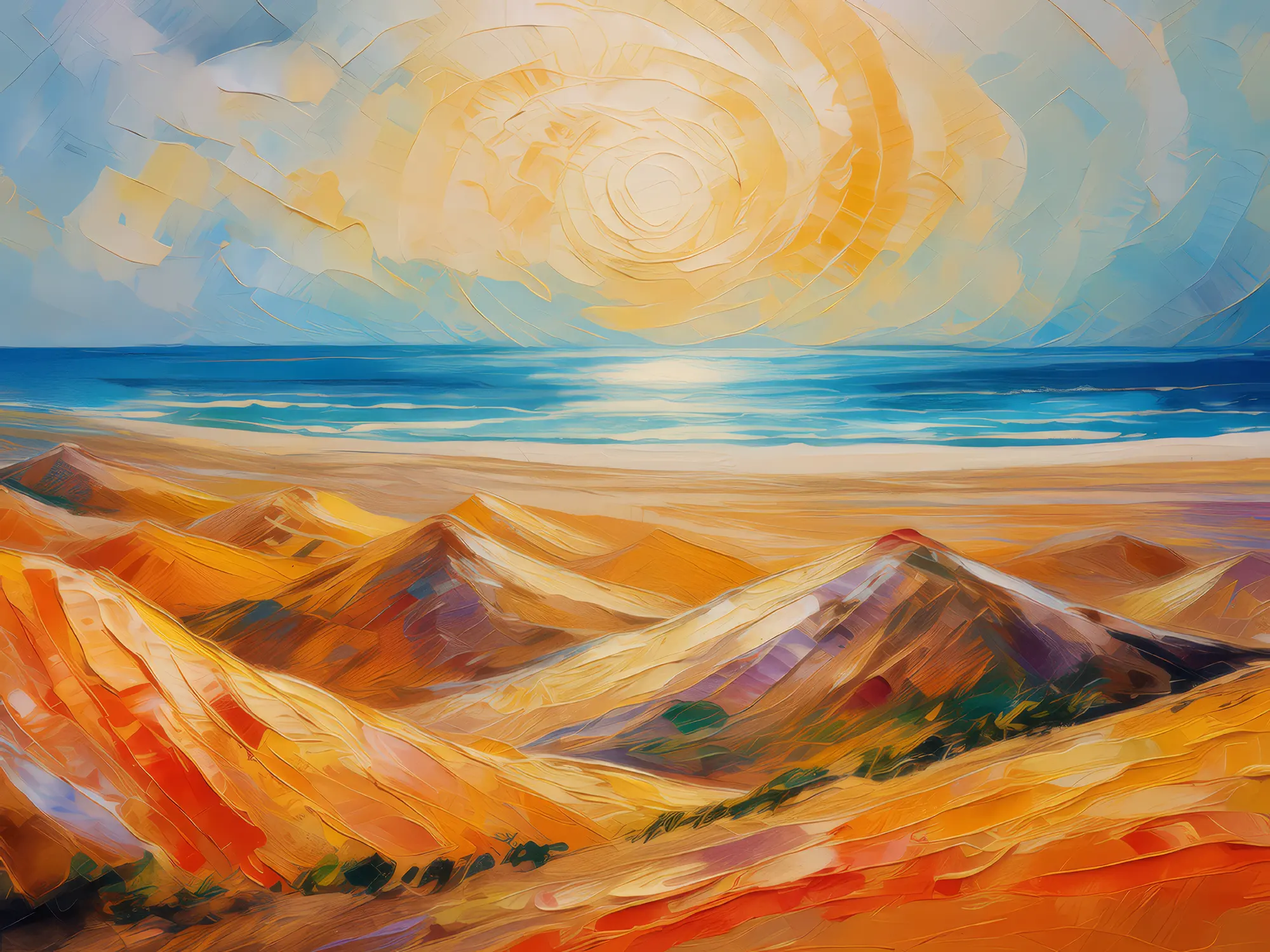 Painting: Desert Meets Ocean Horizon