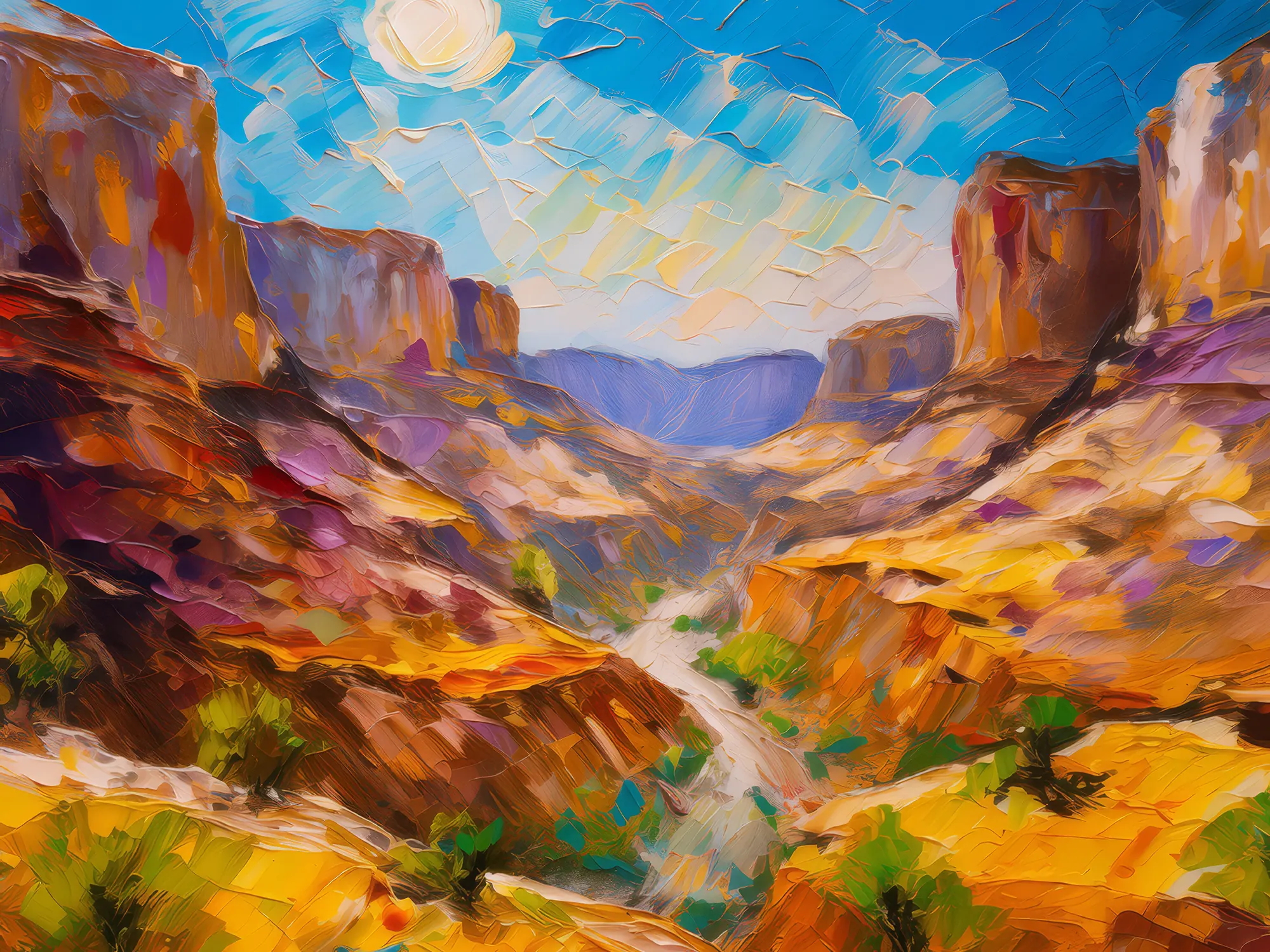 Painting: Desert Mountain Canyon