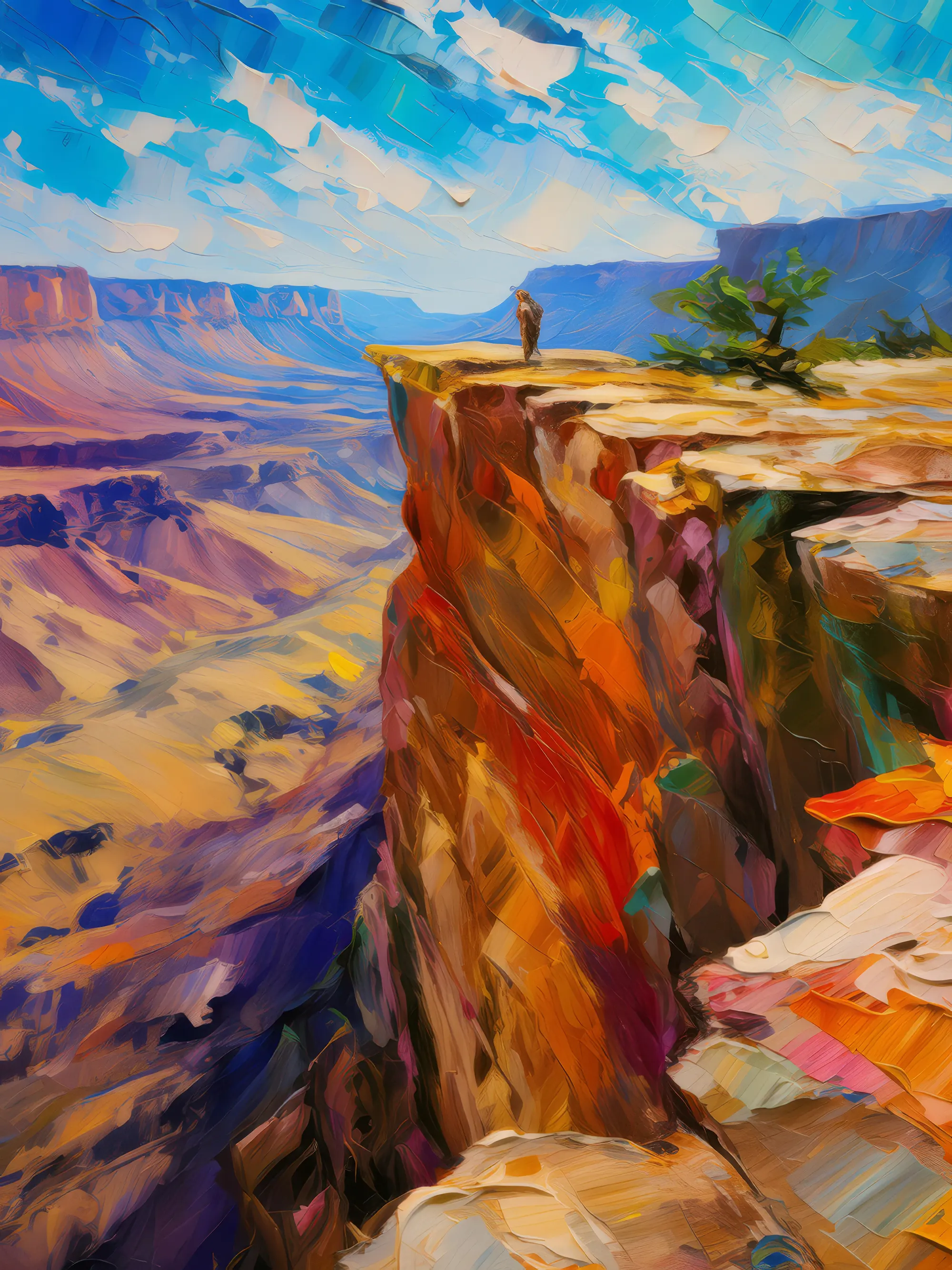 Painting: Desert Mountain Cliff