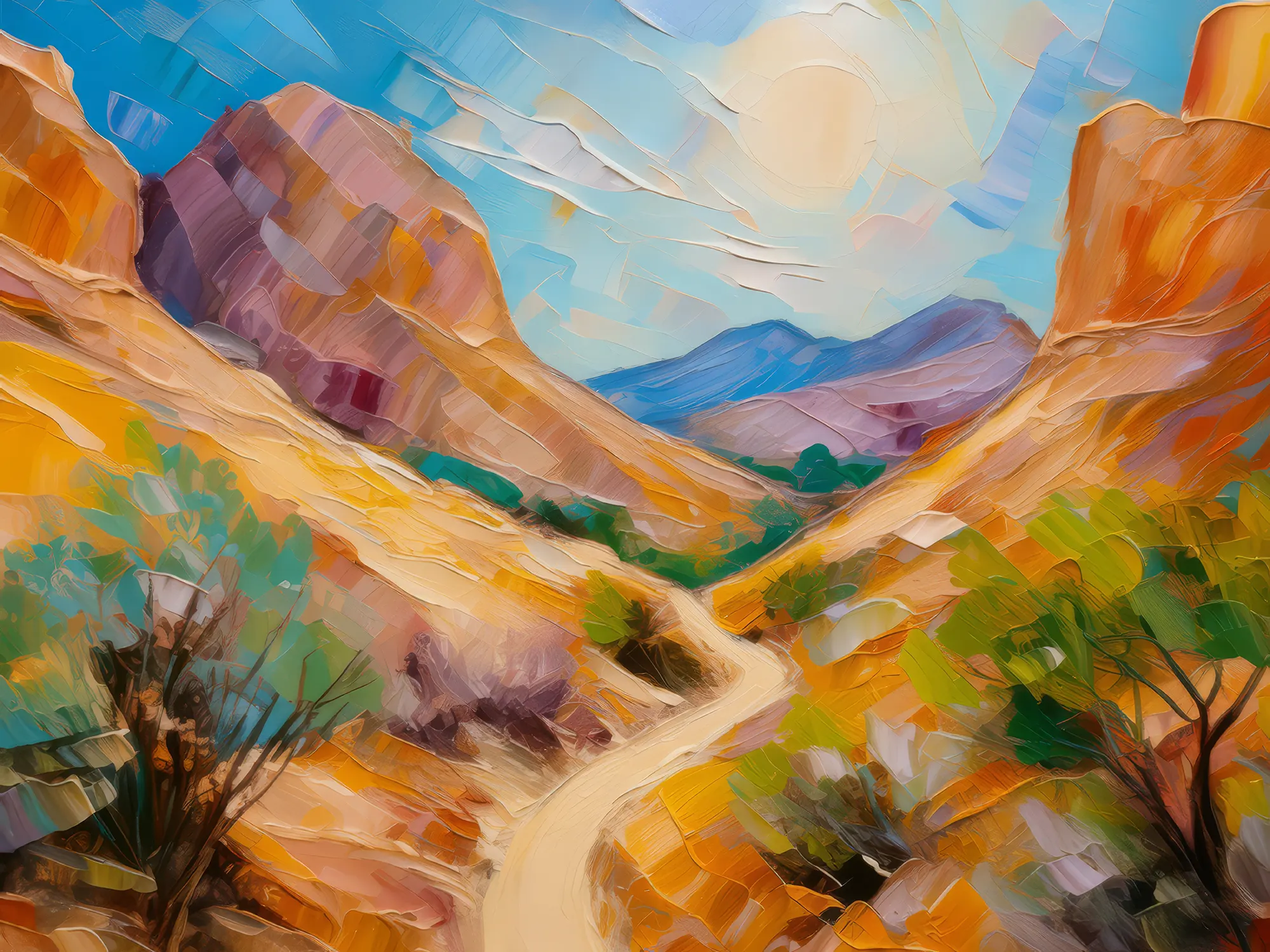 Painting: Desert Mountain Path