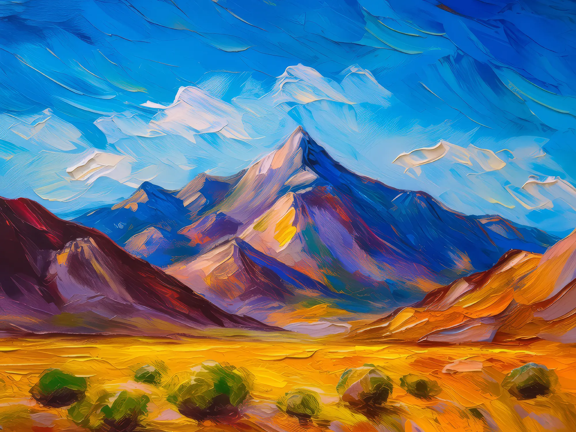 Painting: Desert Mountain Range