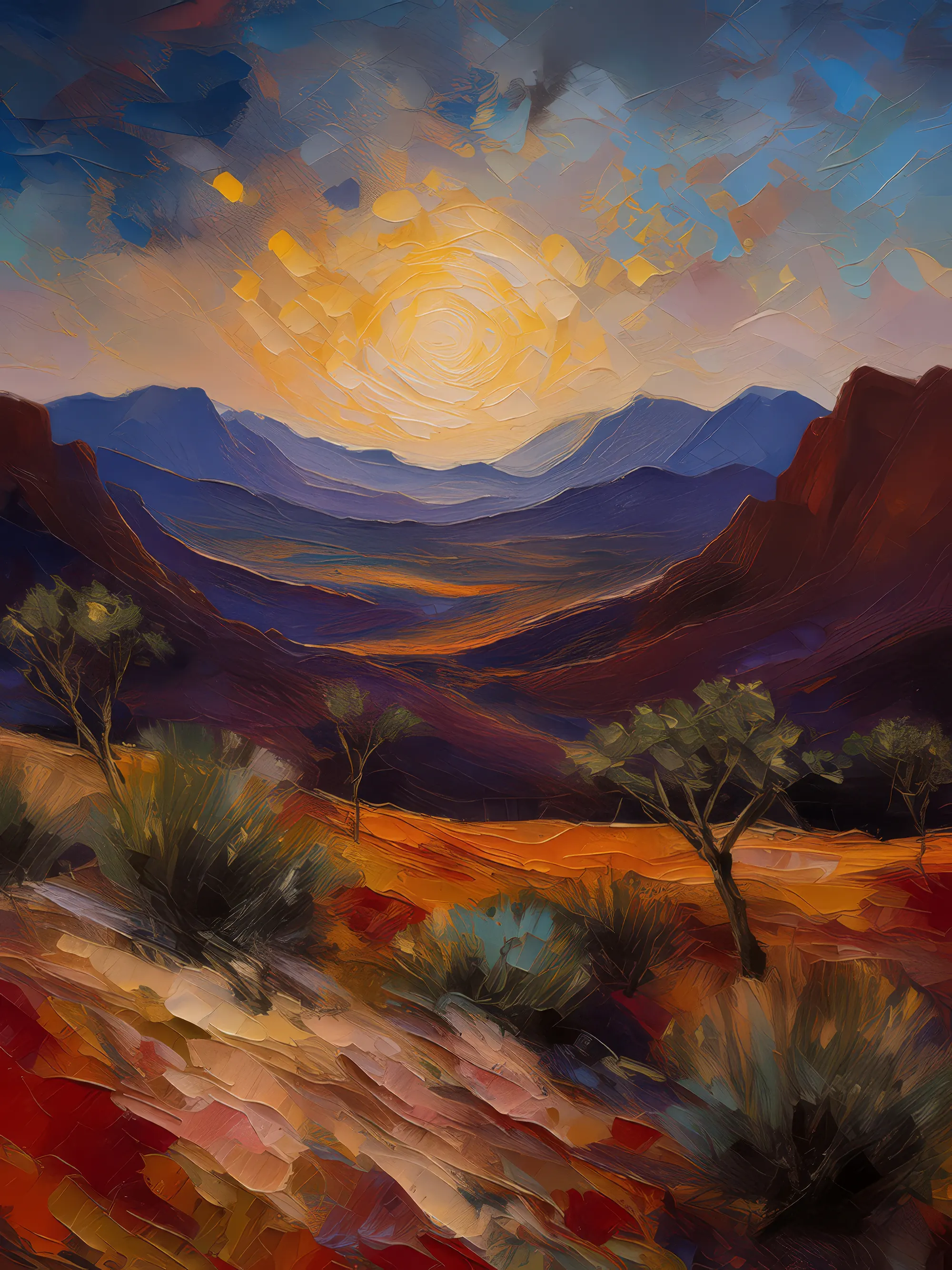 Painting: Desert Mountain Shadows